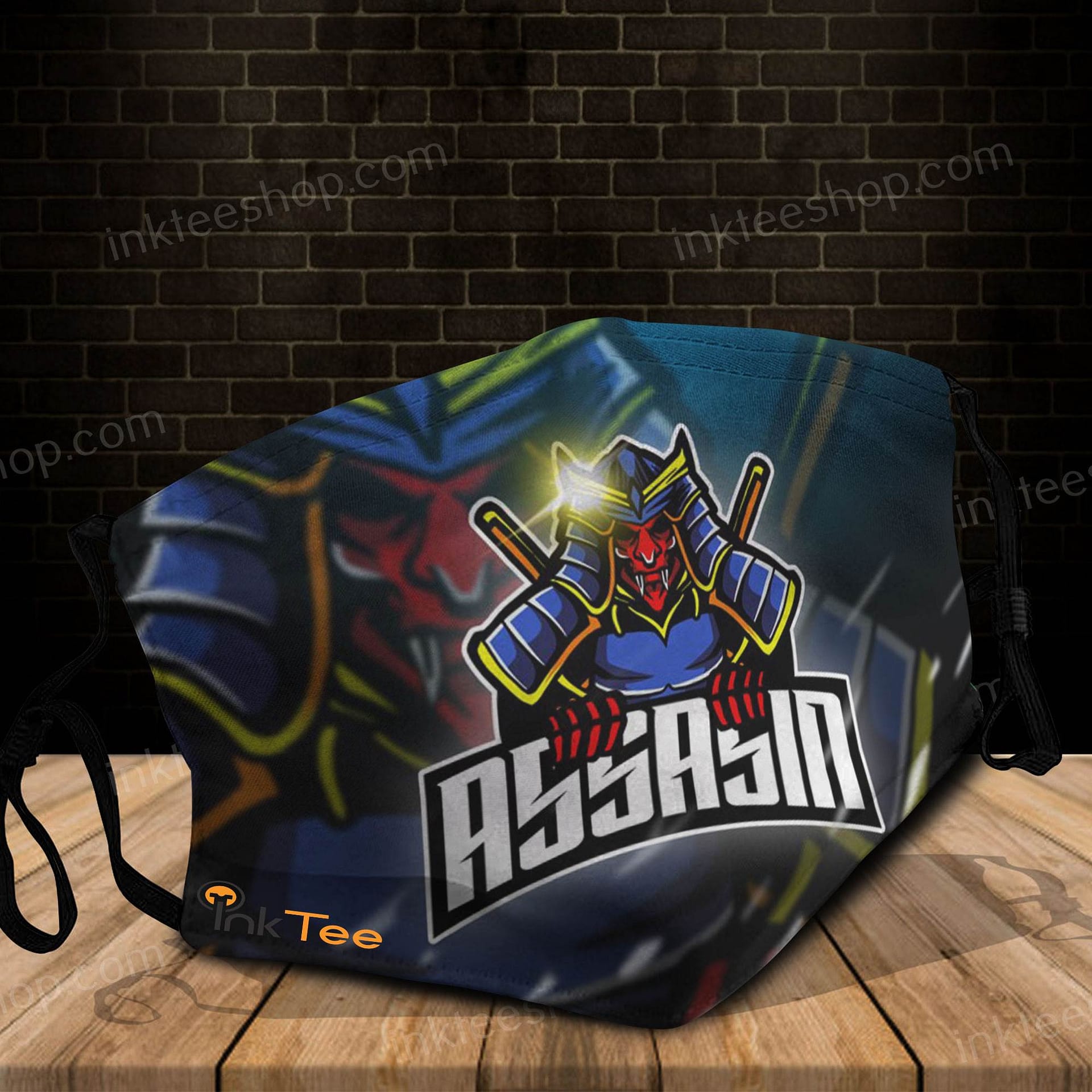 Assasin Wall Mascot For Esports Fans Logo Face Mask