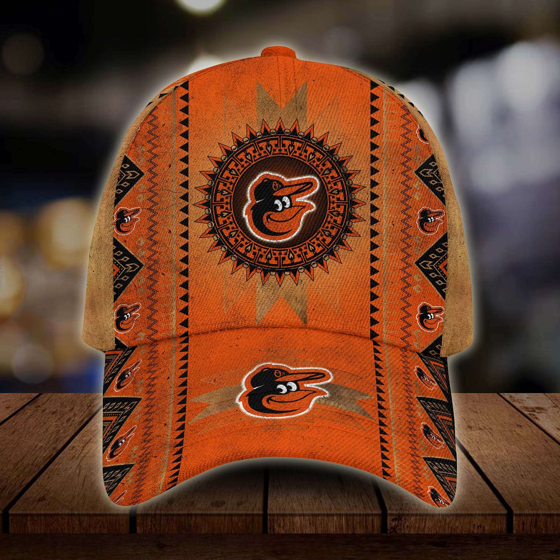 Baltimore Orioles Mlb Team Logo Native Americans Classic Cap