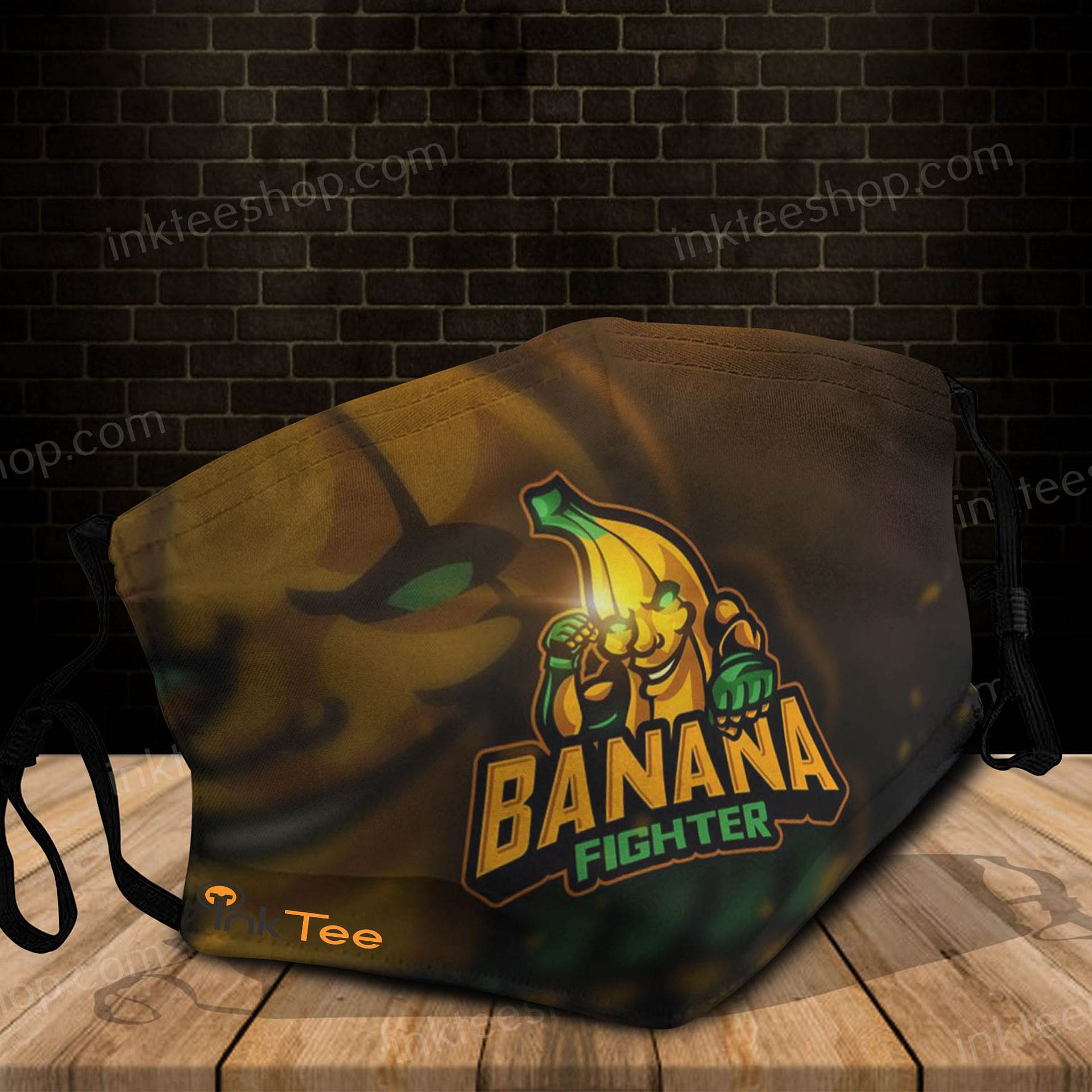 Banana Fighter Mascot For Esports Fans Logo Face Mask
