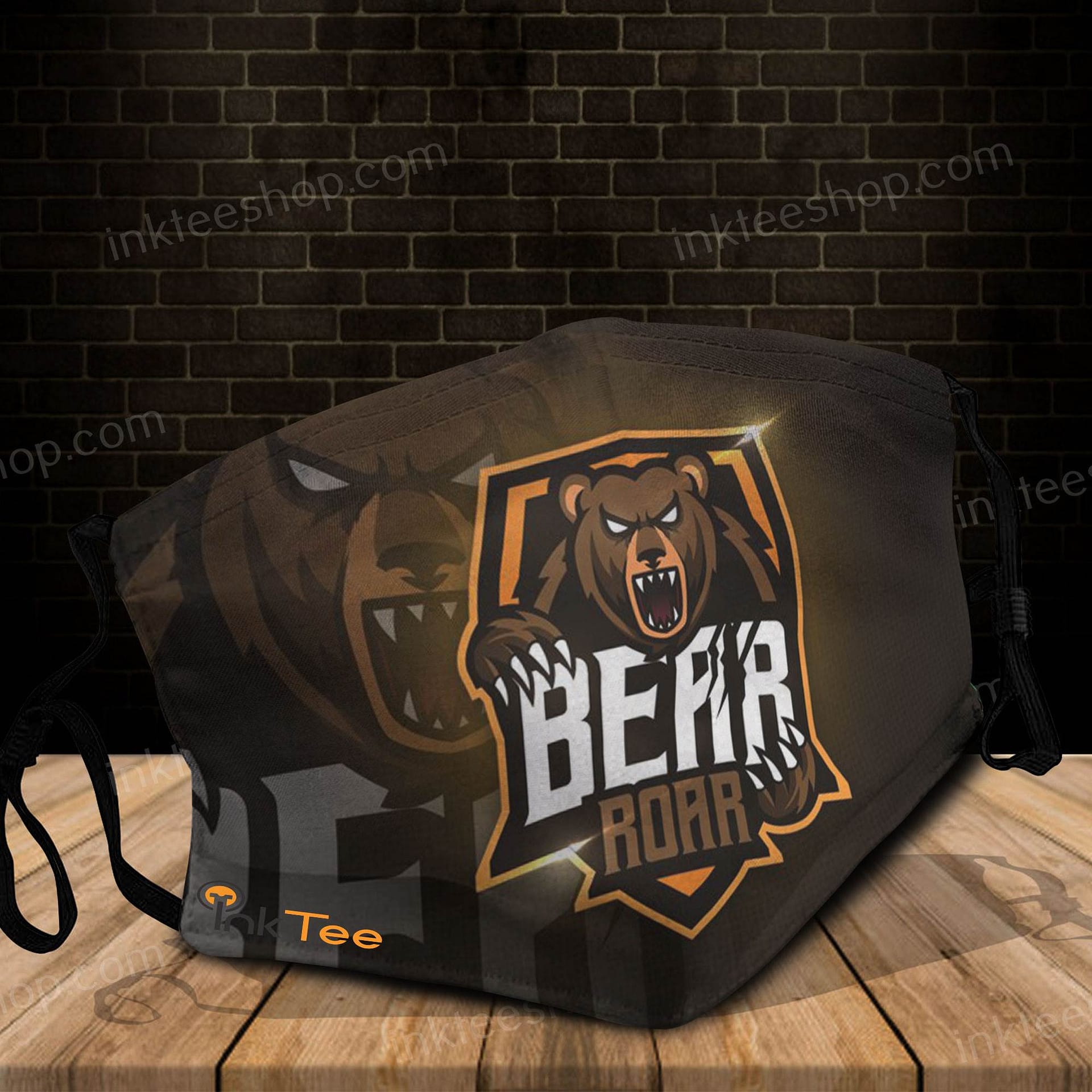Bear Roar Mascot For Esports Fans Logo Face Mask