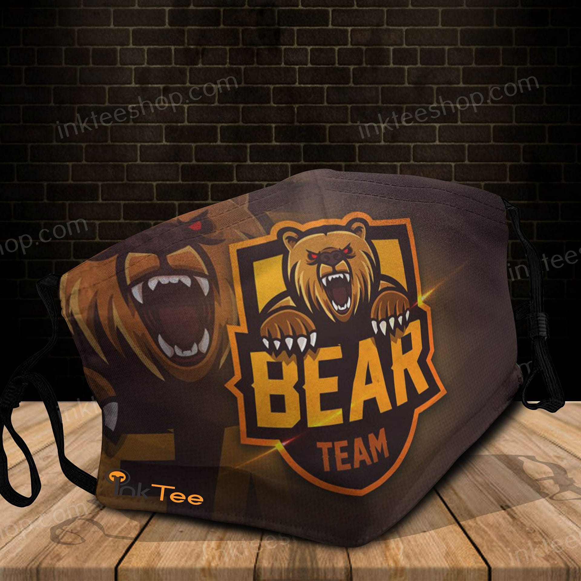 Bear Team Mascot For Esports Fans Logo Face Mask