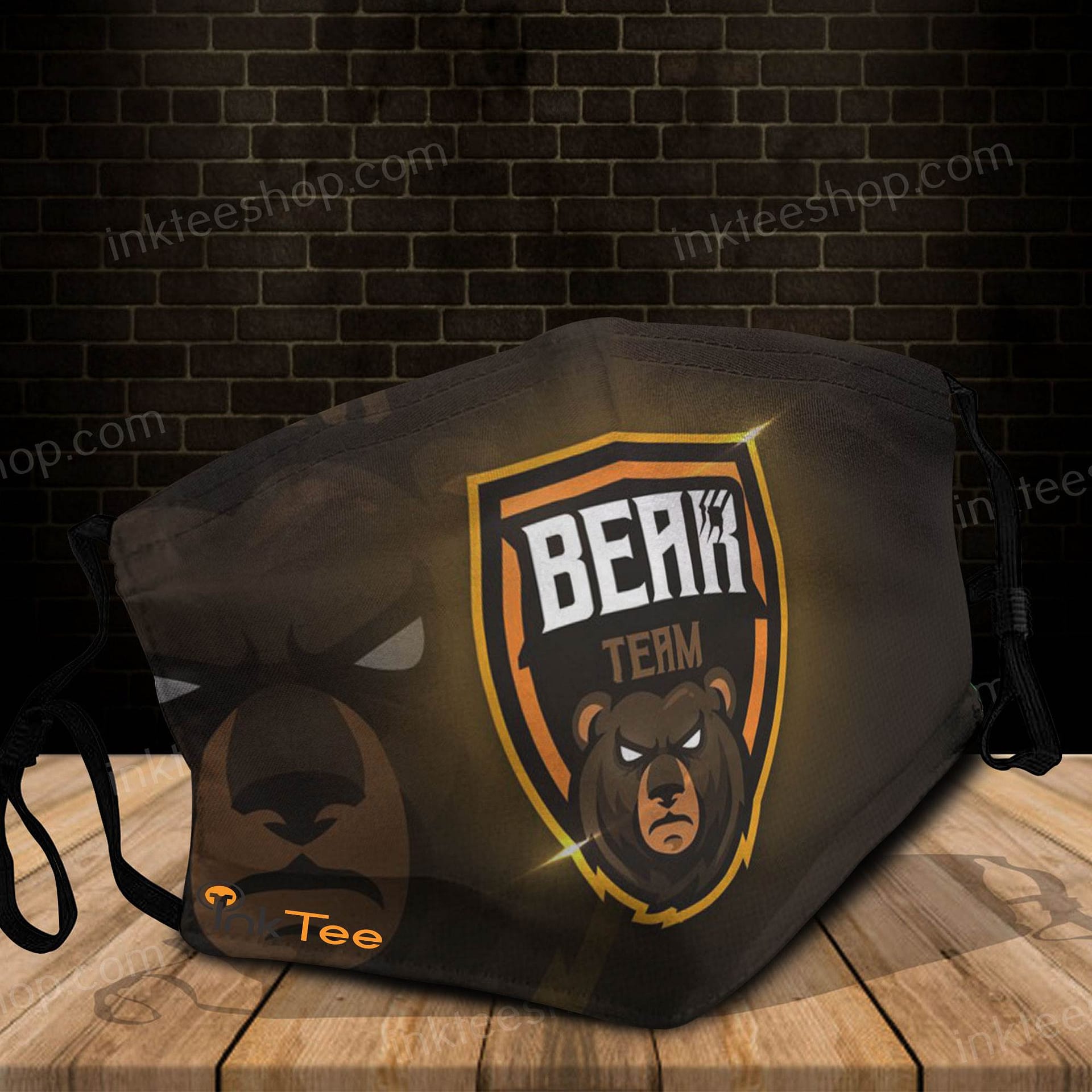 Bear Teamm Mascot For Esports Fans Logo Face Mask