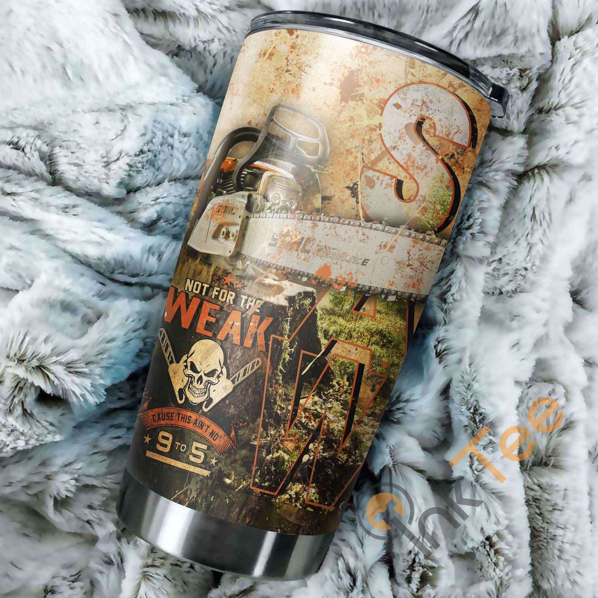 Beautiful Chainsaw Stainless Steel Tumbler
