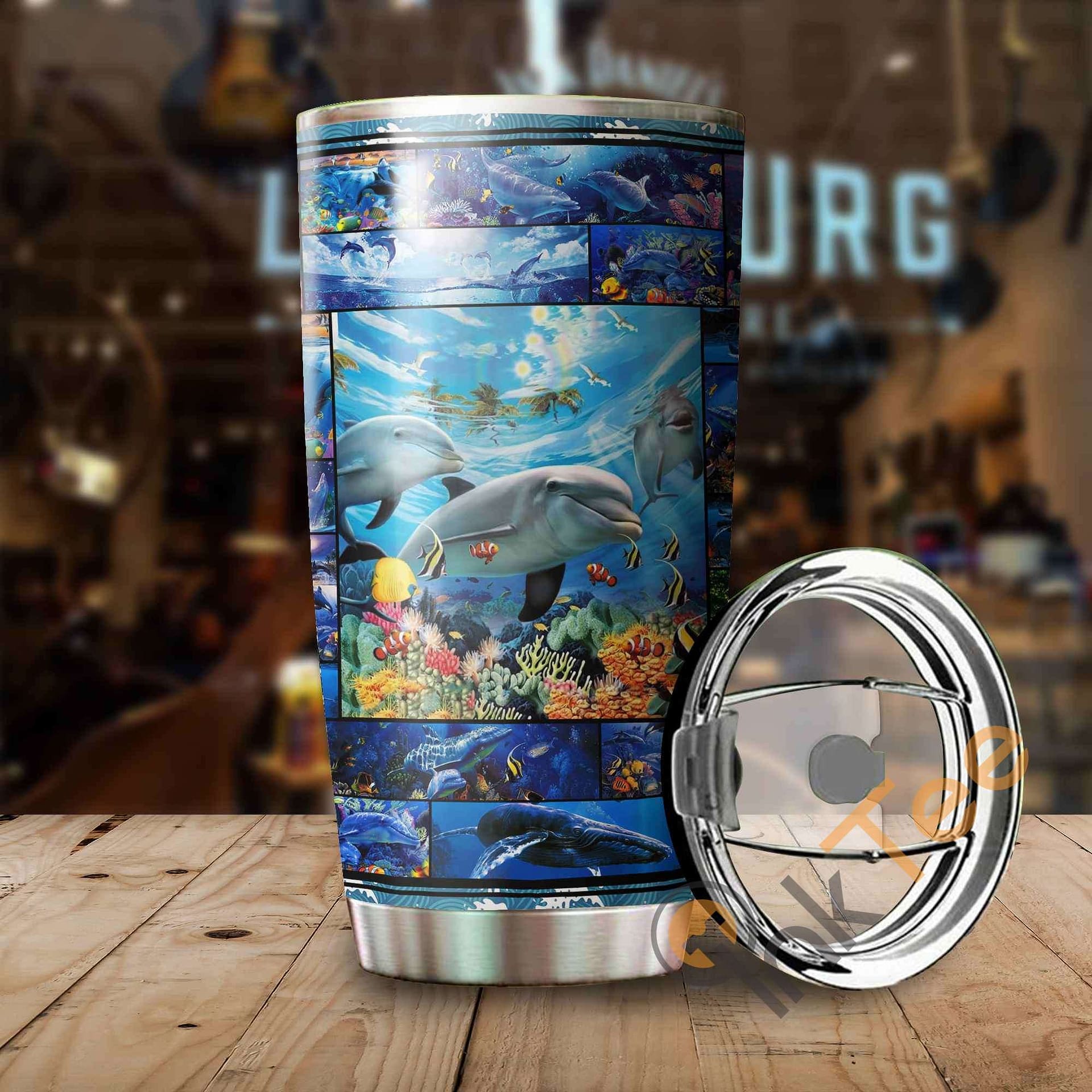 Beautiful Dolphin Stainless Steel Tumbler
