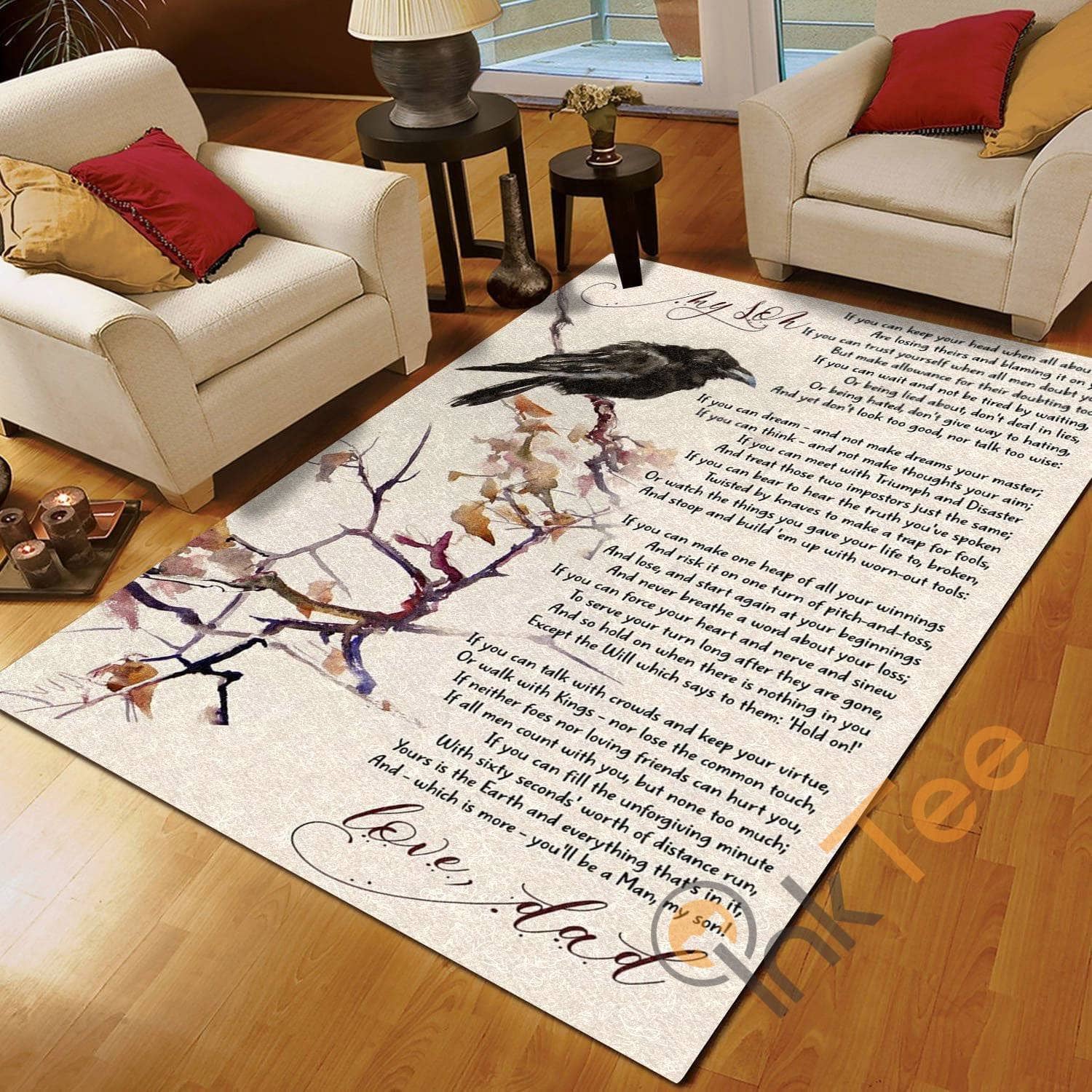 Beautiful From Dad To Son Bedroom Living Room Gift For Father's Day Rug