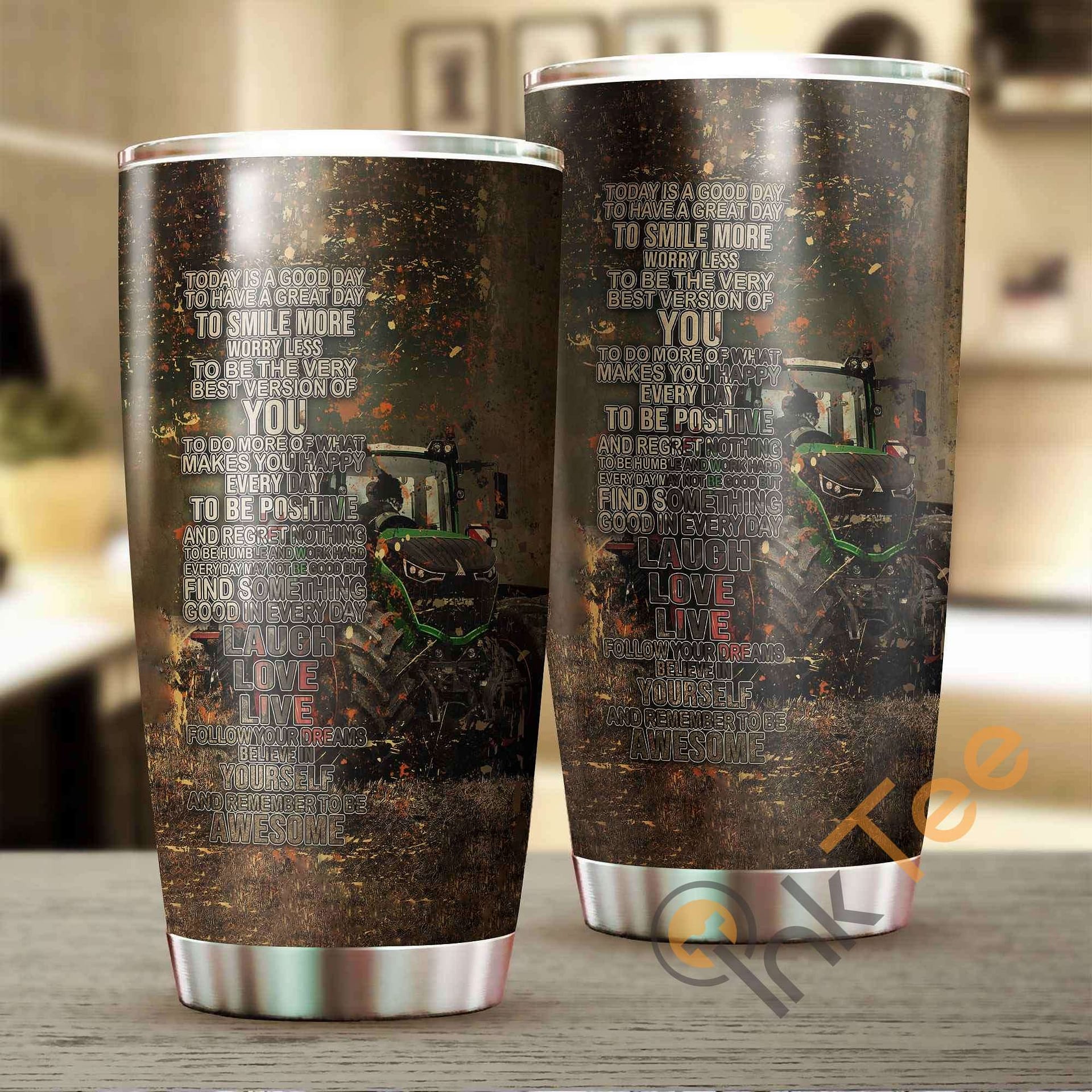 Beautiful Tractor Art Stainless Steel Tumbler