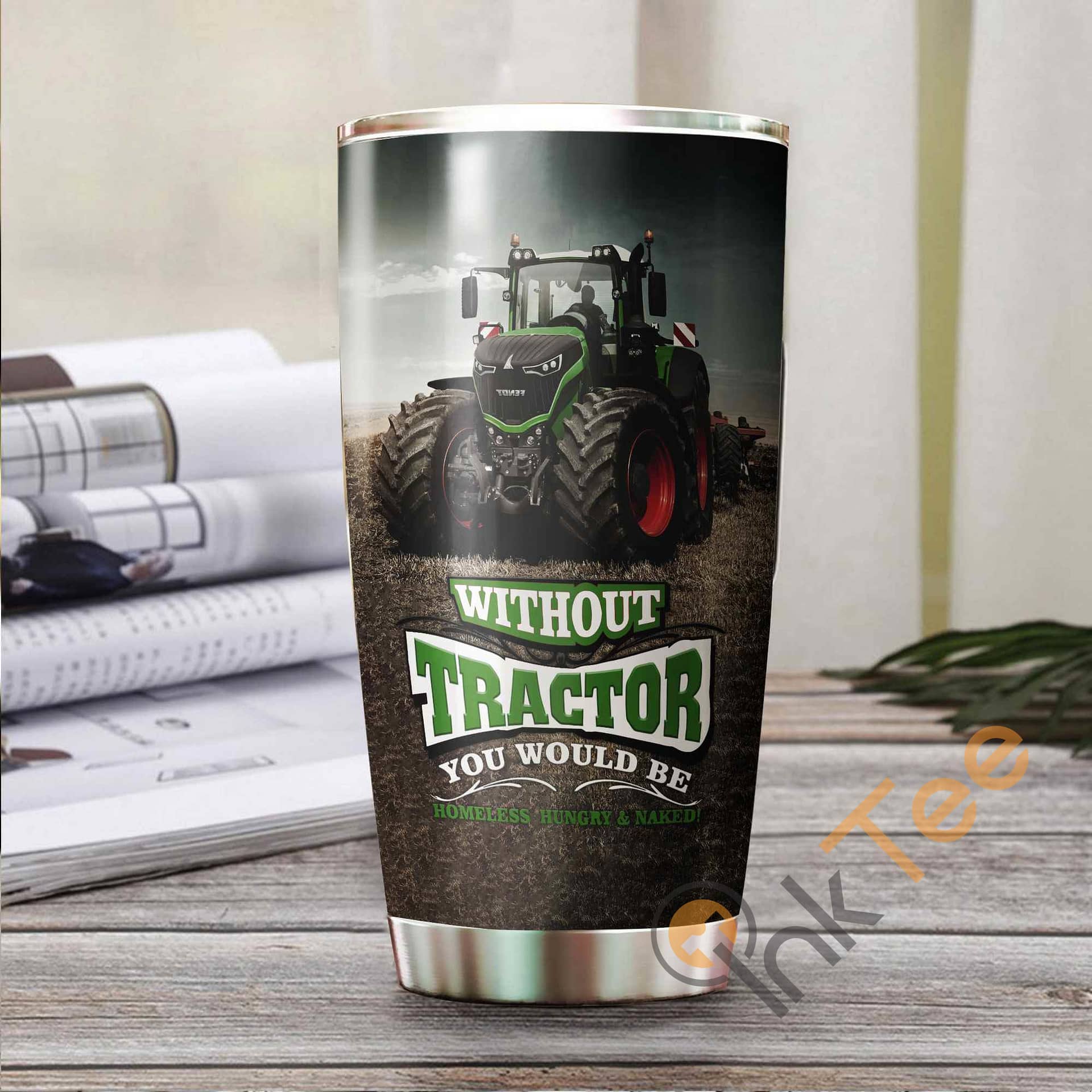 Beautiful Tractor Stainless Steel Tumbler