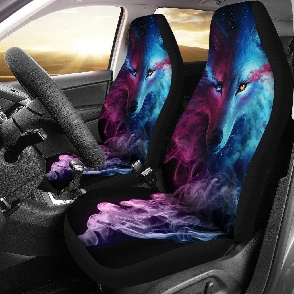 Beauty Colorful Wolf For Fan Gift Sku 2238 Car Seat Covers