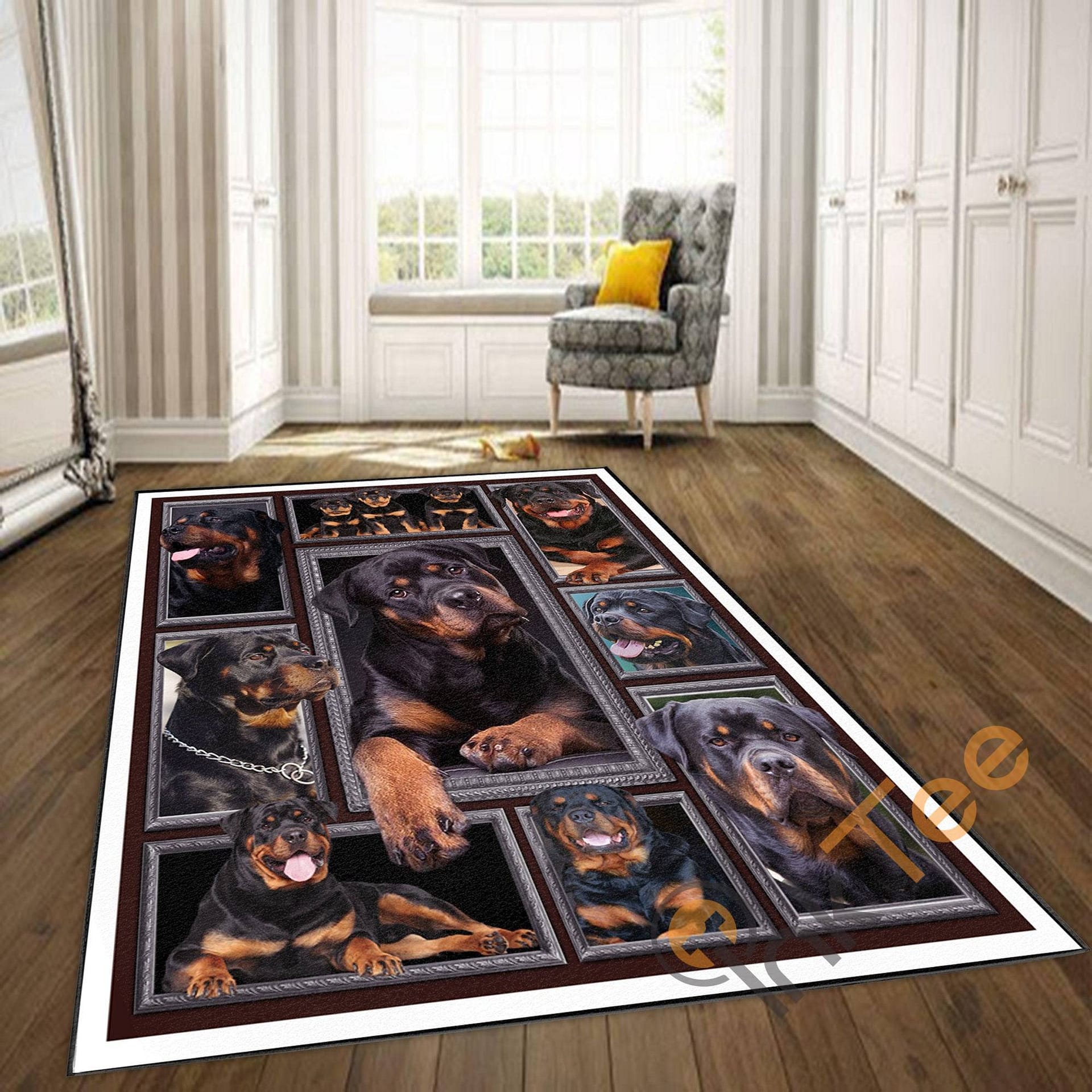 Black Dog Carpet For Living Room Kitchen Bedroom Gift Family Rug