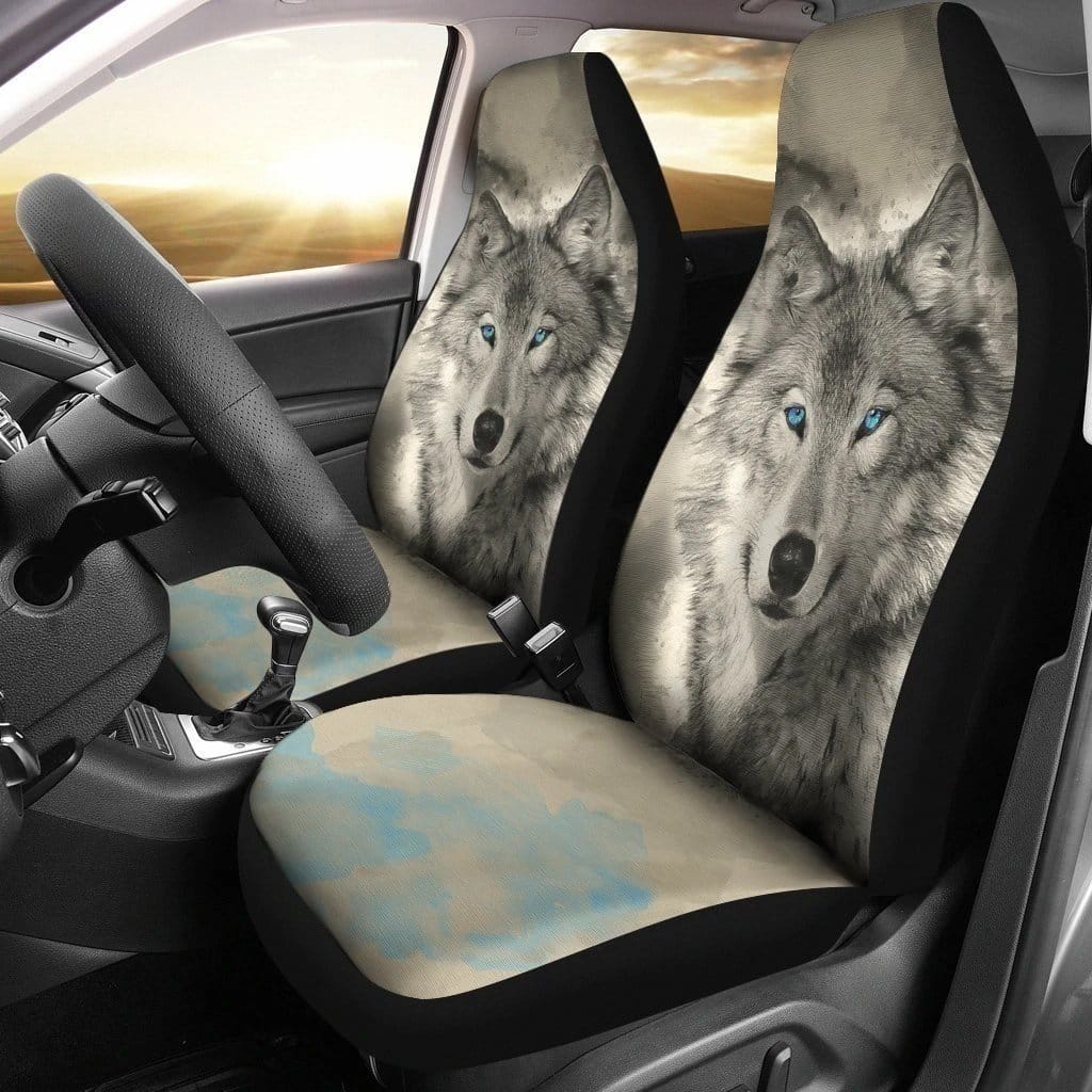Blue Eye Wolf For Fan Gift Sku 2186 Car Seat Covers