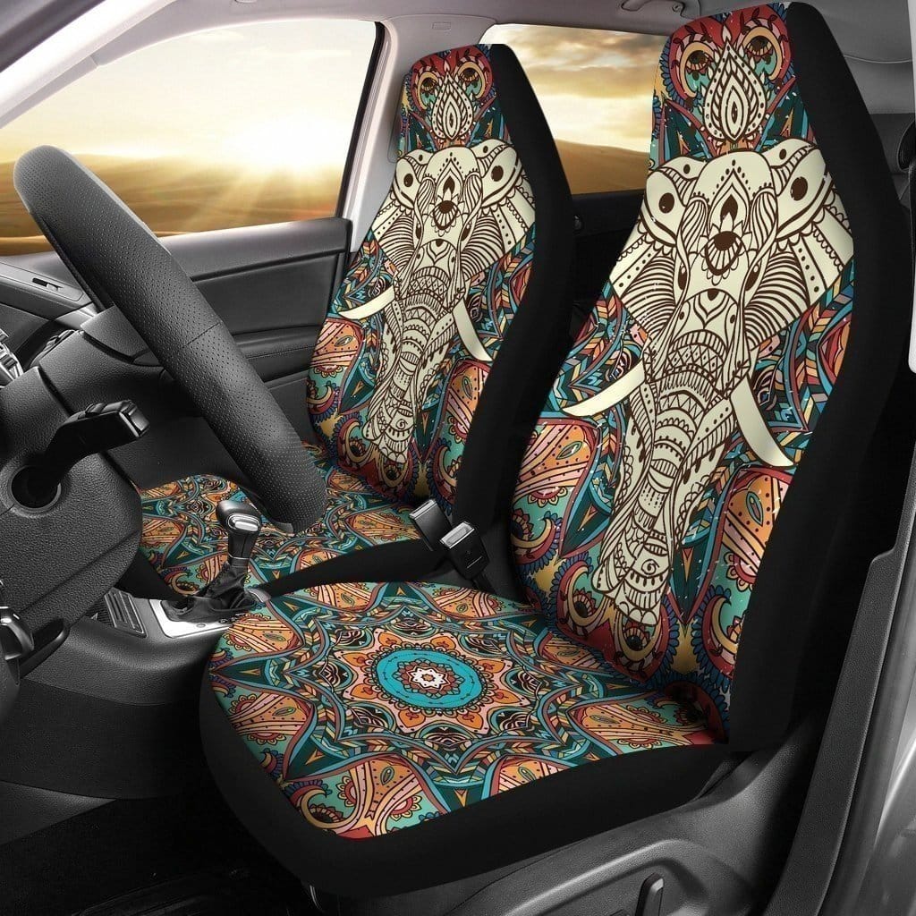 Boho Elephant For Fan Gift Sku 1560 Car Seat Covers