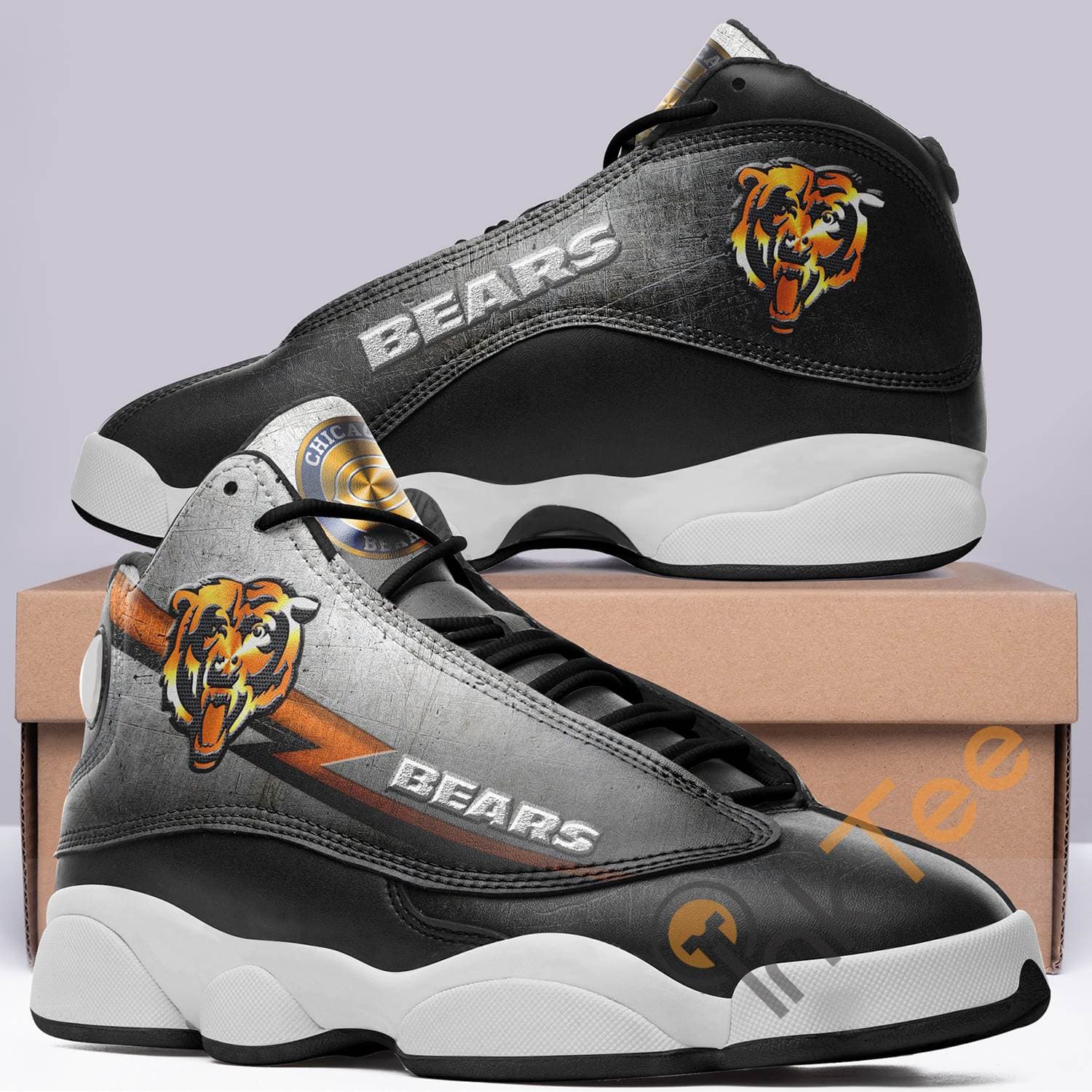 Chicago Bears Nfl Team Logo Aj13 Air Jordan Shoes