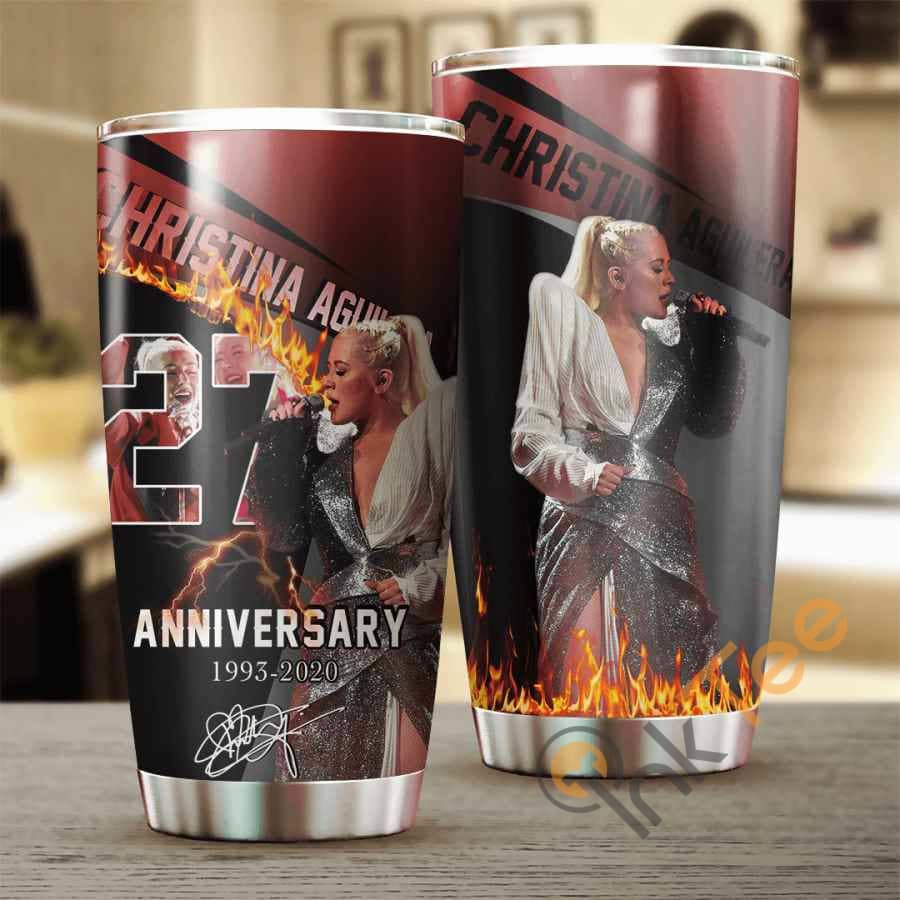 Christina Aguilera 27 Years Anniversary  Cup Amazon Best Seller Sku 4033 Stainless Steel Tumbler