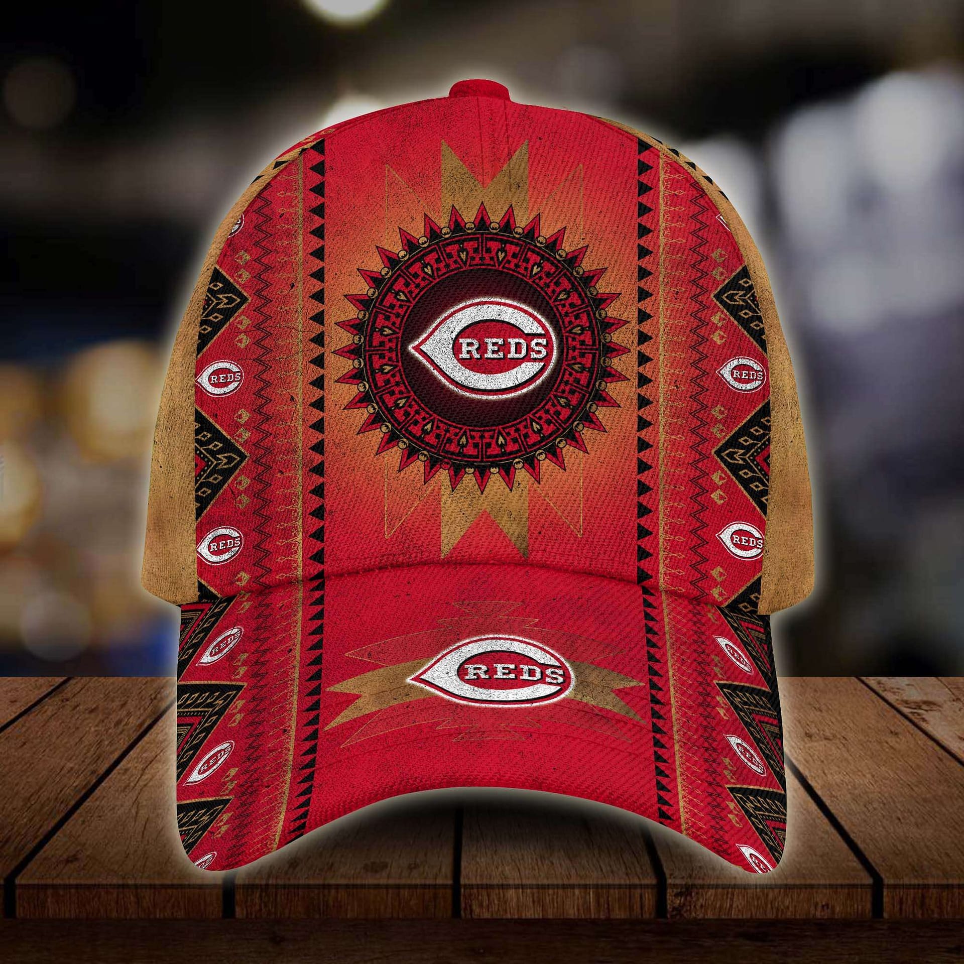 Cincinnati Reds Mlb Team Logo Native Americans Classic Cap