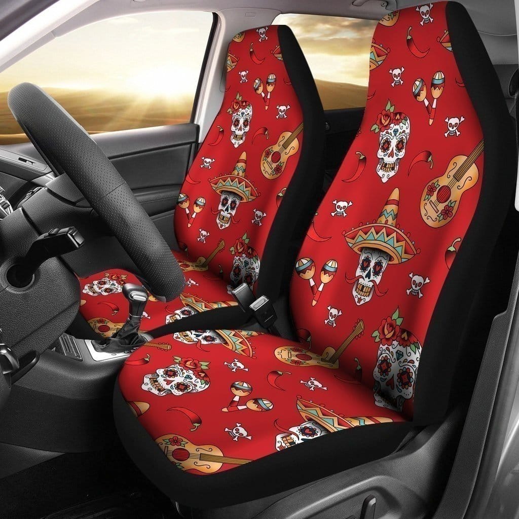 Cinco De Mayo Sugar Skull For Fan Gift Sku 1463 Car Seat Covers