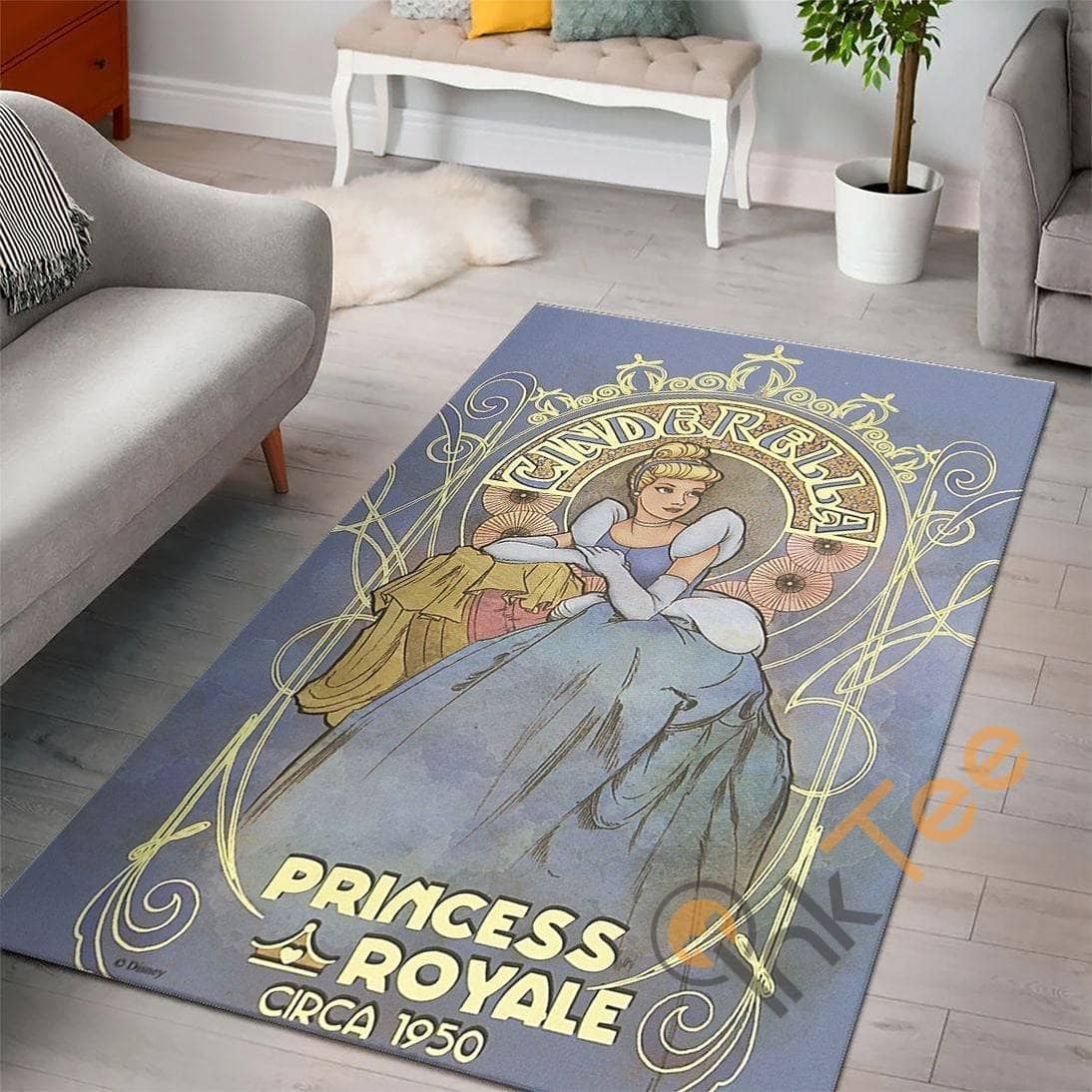 Cinderella Disney Princess Characters Movies Lover Living Room Rug