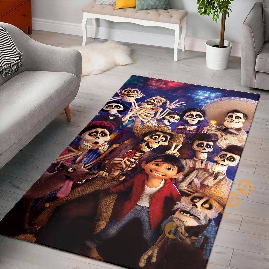 Coco Day Of The Dead Disney Coloring World Gift For Lovers Lover Movies Rug