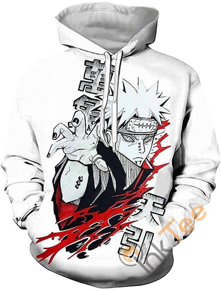 Cosplay Naruto Print Pullover With Front Pocket Sku69 Hoodie 3D