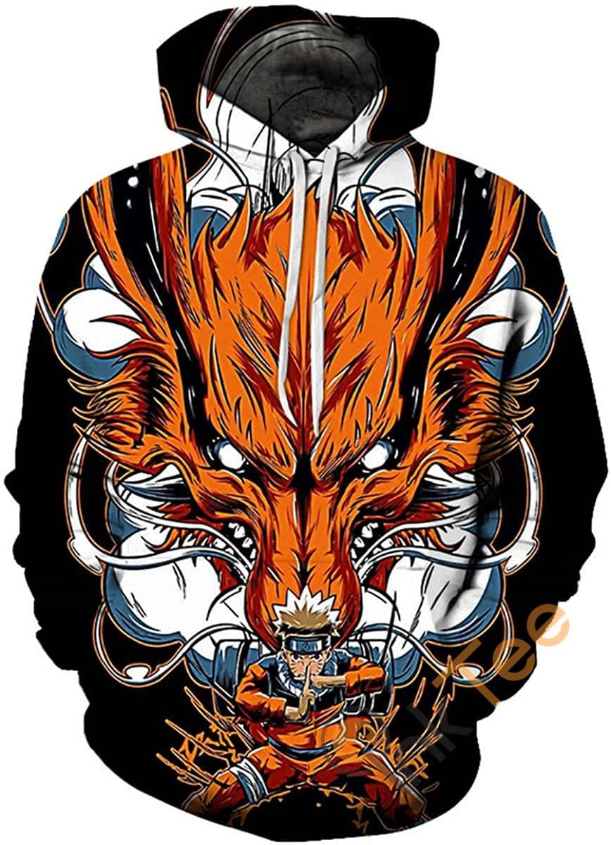 Cosplay Naruto Print Pullover With Front Pocket Sku76 Hoodie 3D
