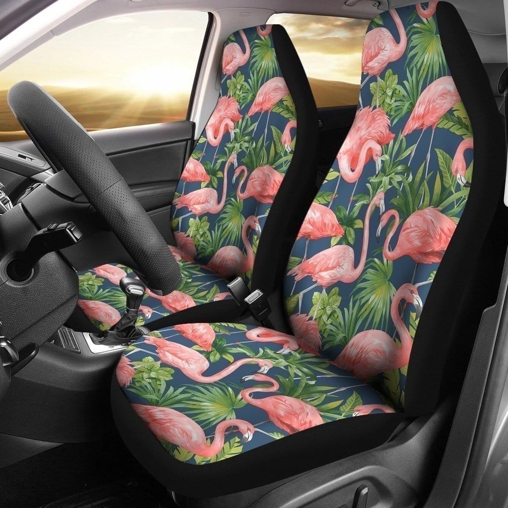 Cute Couple Flamingo For Fan Gift Sku 2103 Car Seat Covers