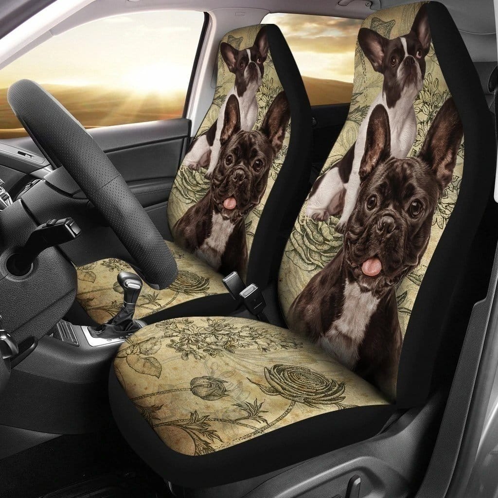 Cute French Bulldog Brown For Fan Gift Sku 2884 Car Seat Covers