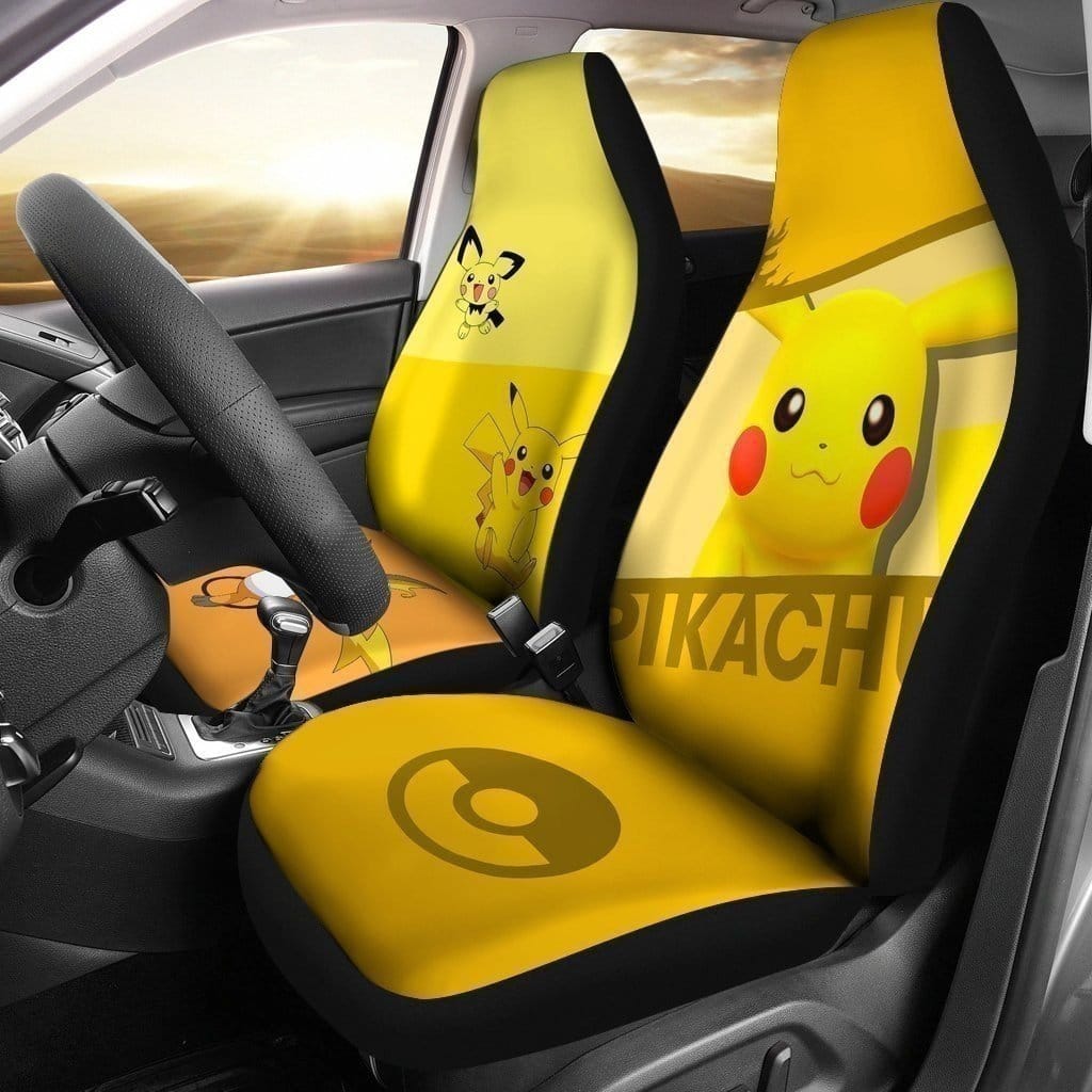 Cute Pikachu Pokemon For Fan Gift Sku 24 Car Seat Covers