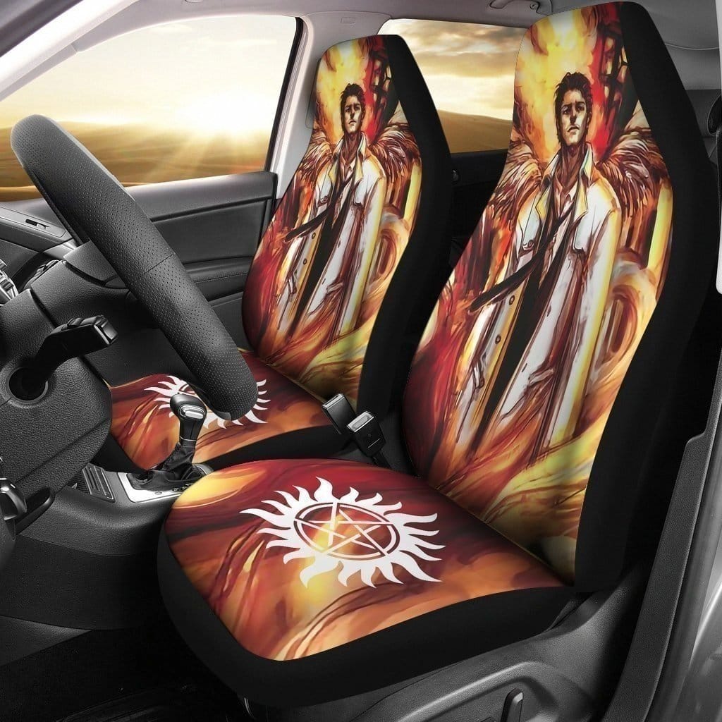 Dean With Angel Wings Art Supernatural For Fan Gift Sku 2826 Car Seat Covers