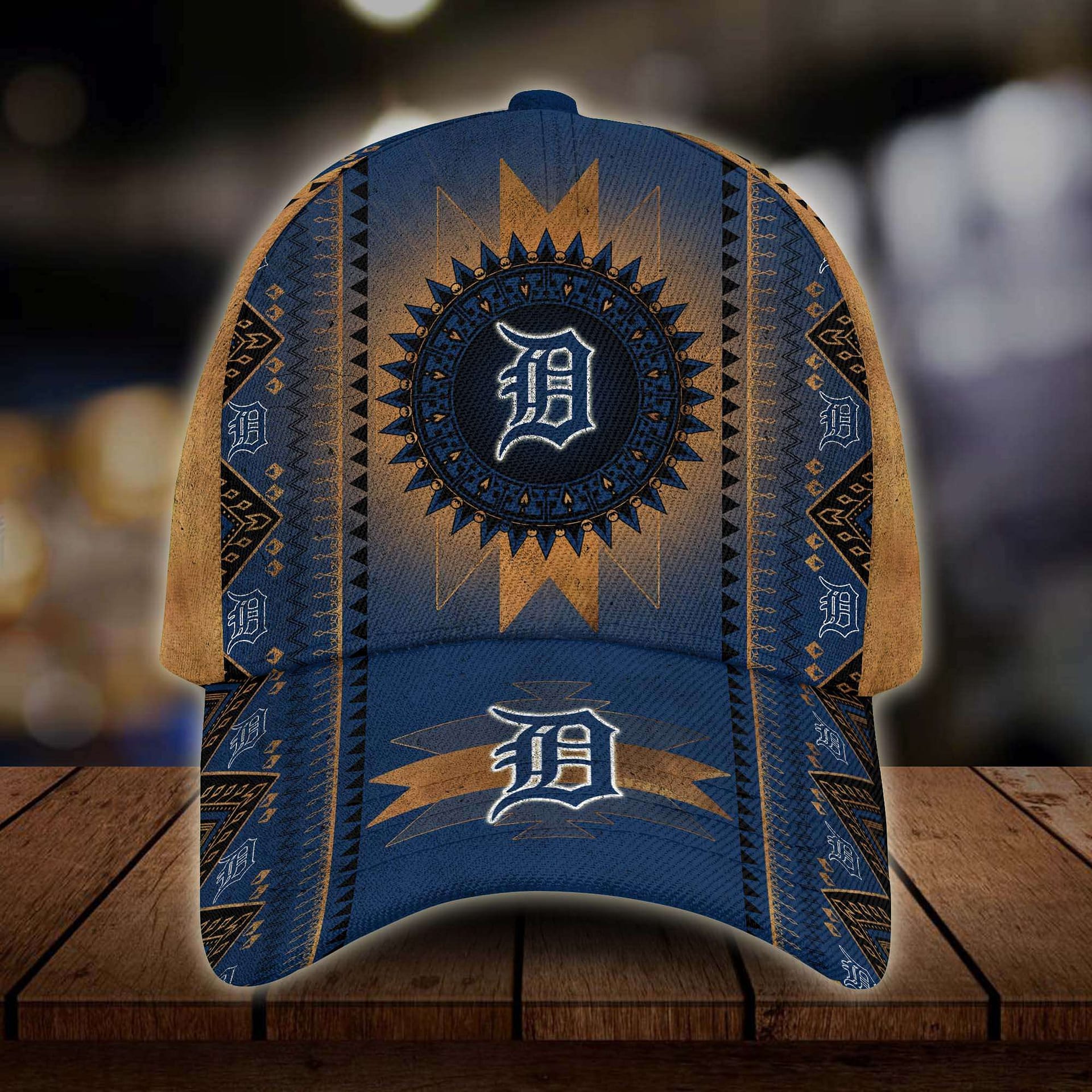 Detroit Tigers Mlb Team Logo Native Americans Classic Cap