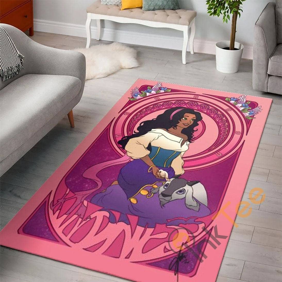 Disney Princess Coloring World Living Room I Love You To Lover Movies Rug