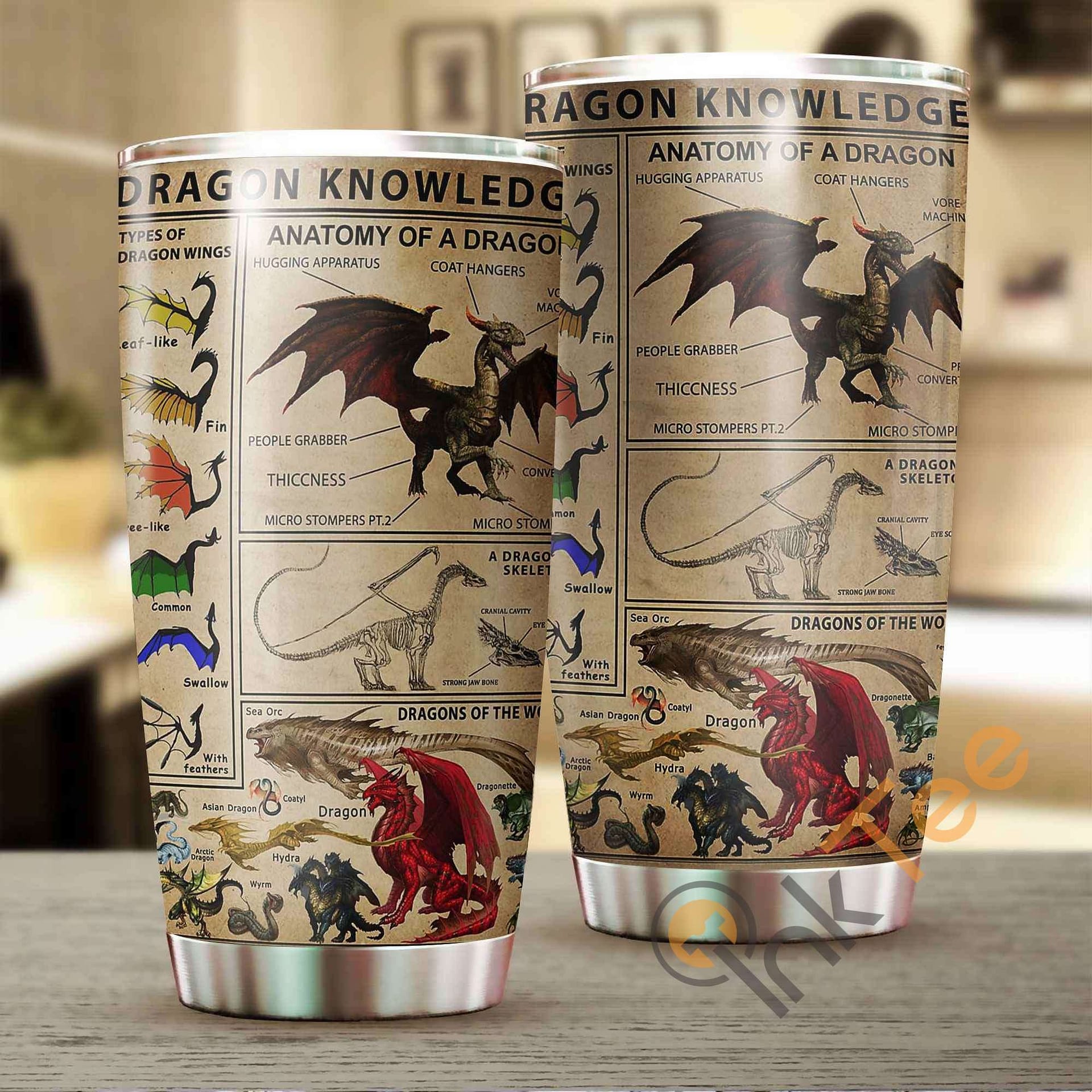 Dragon Knowledge Stainless Steel Tumbler