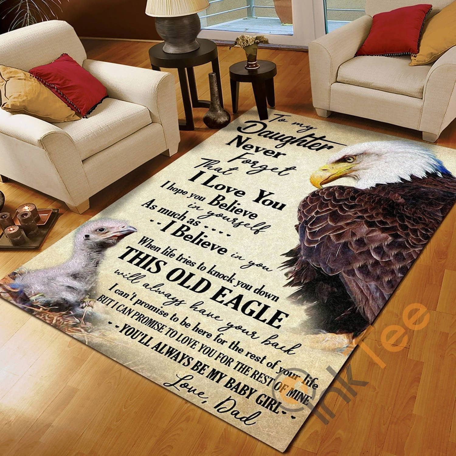 Eagle Dad To Daughter Never Forget That I Love You Bedroom Meanful Gift From For Rug