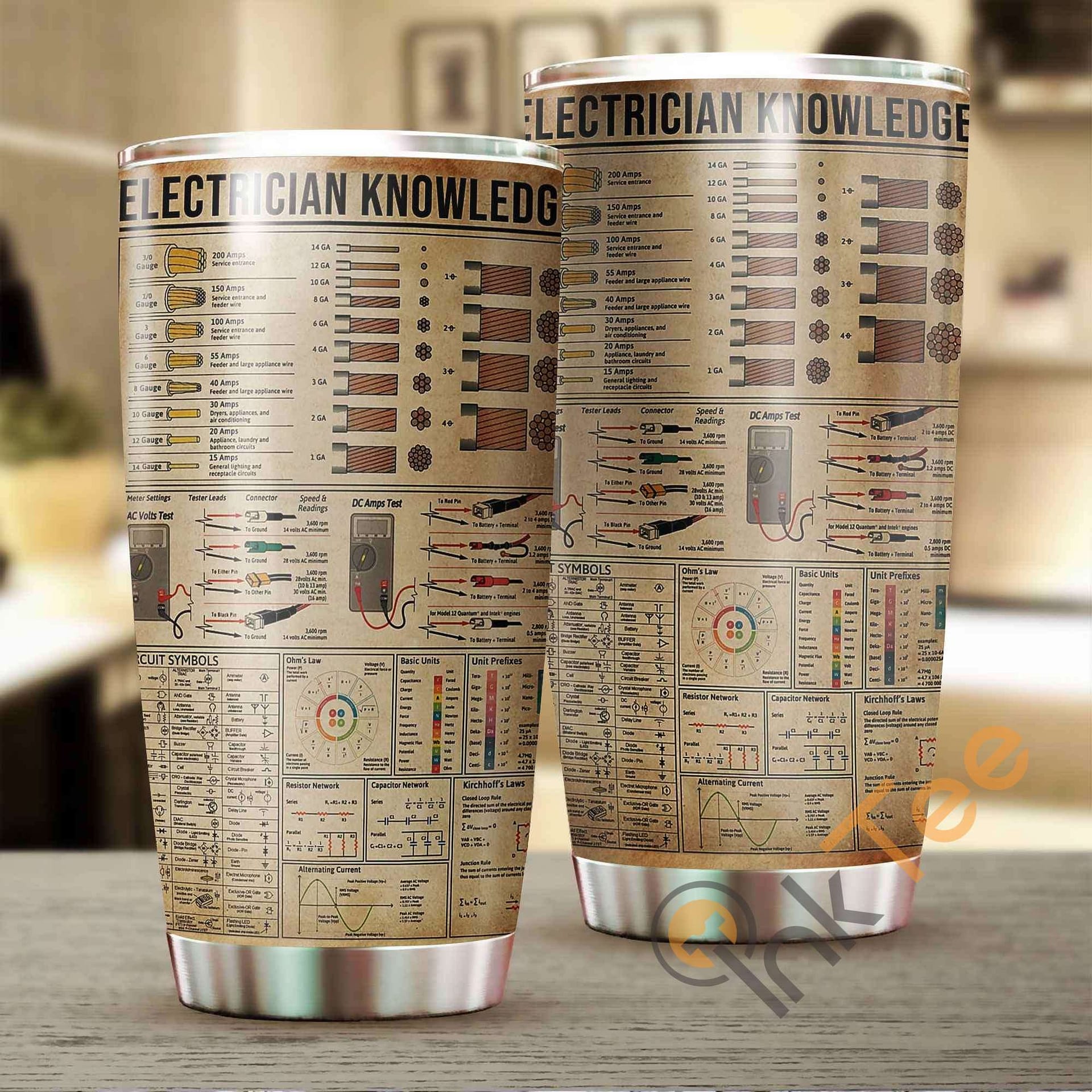 Electrician Knowledge Stainless Steel Tumbler