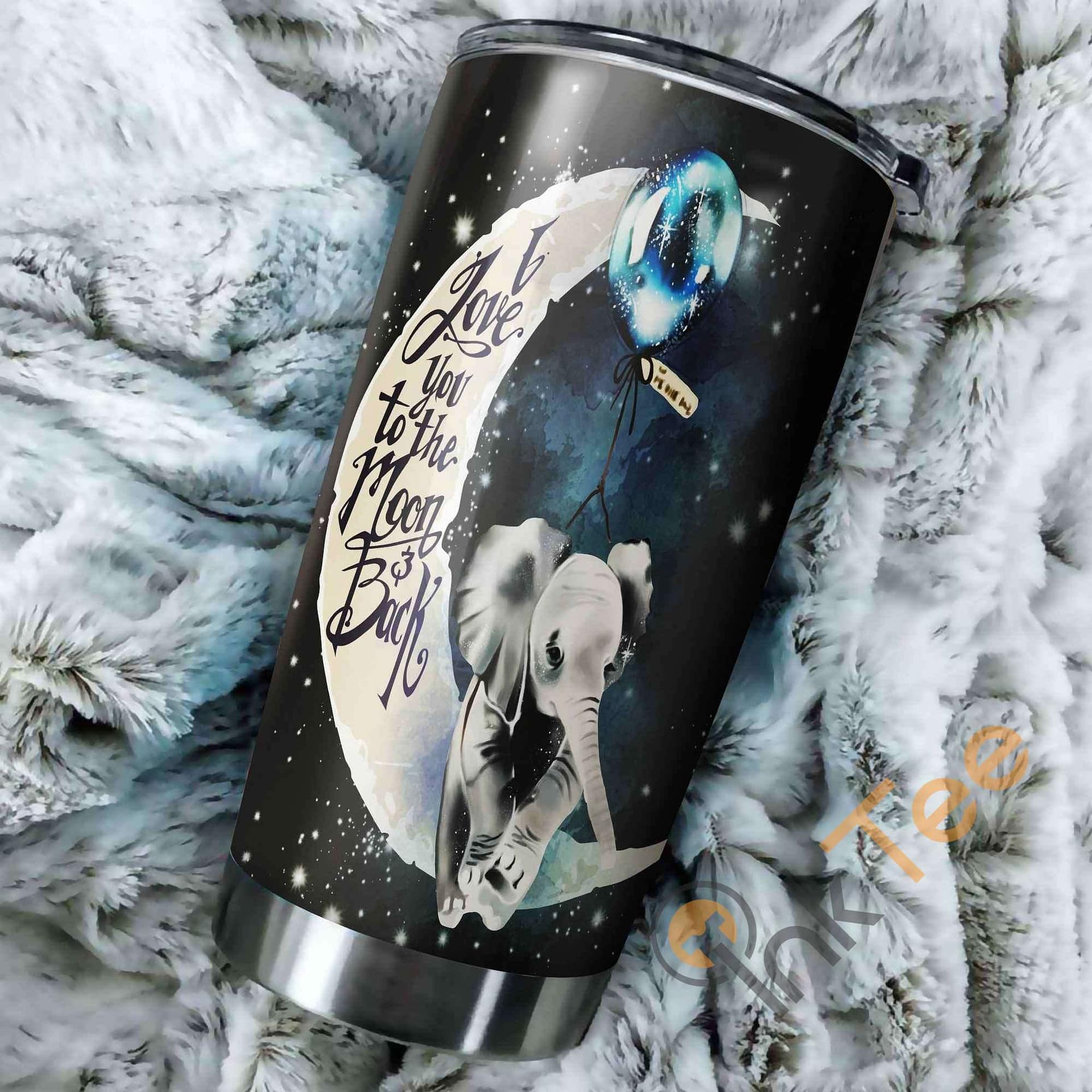 Elephant Love Moon And Back Perfect Gift Stainless Steel Tumbler