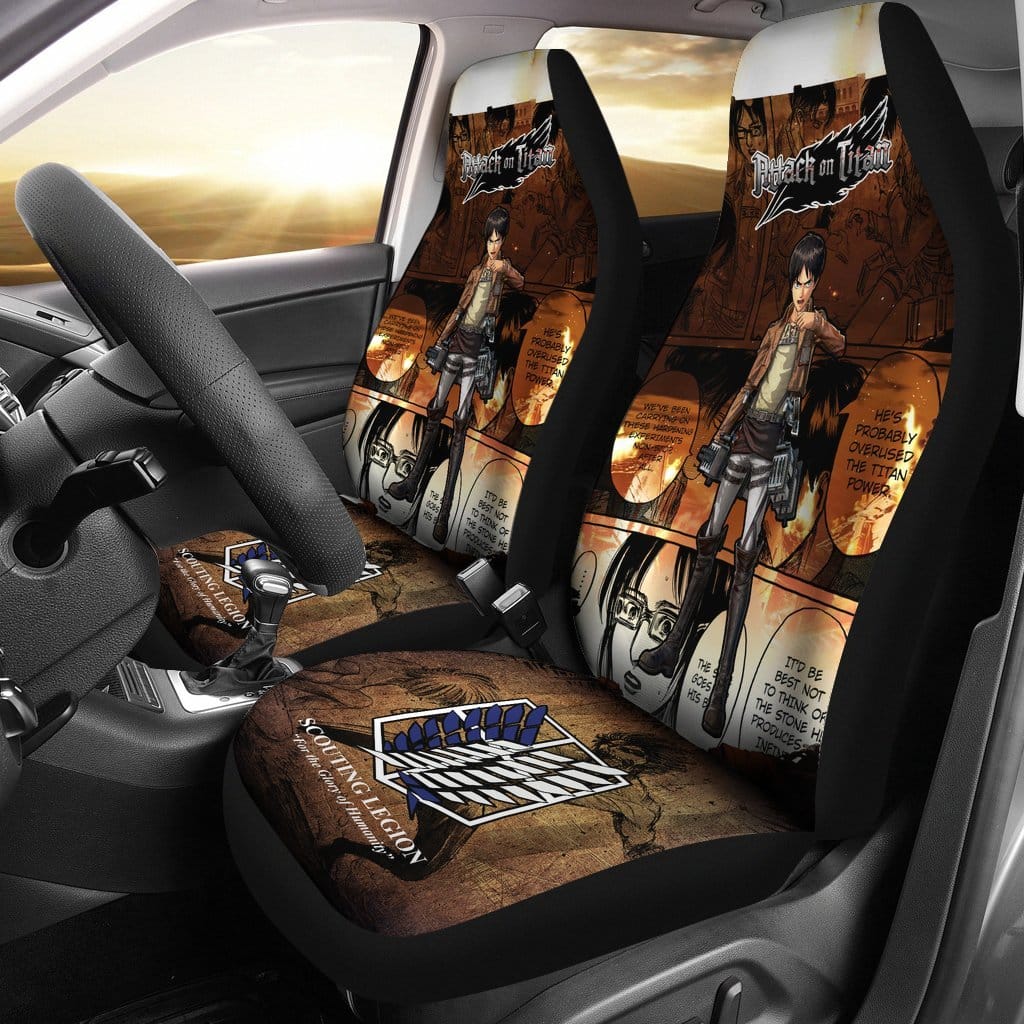 Eren Jeager Attack On Titan For Fan Gift Sku 1542 Car Seat Covers