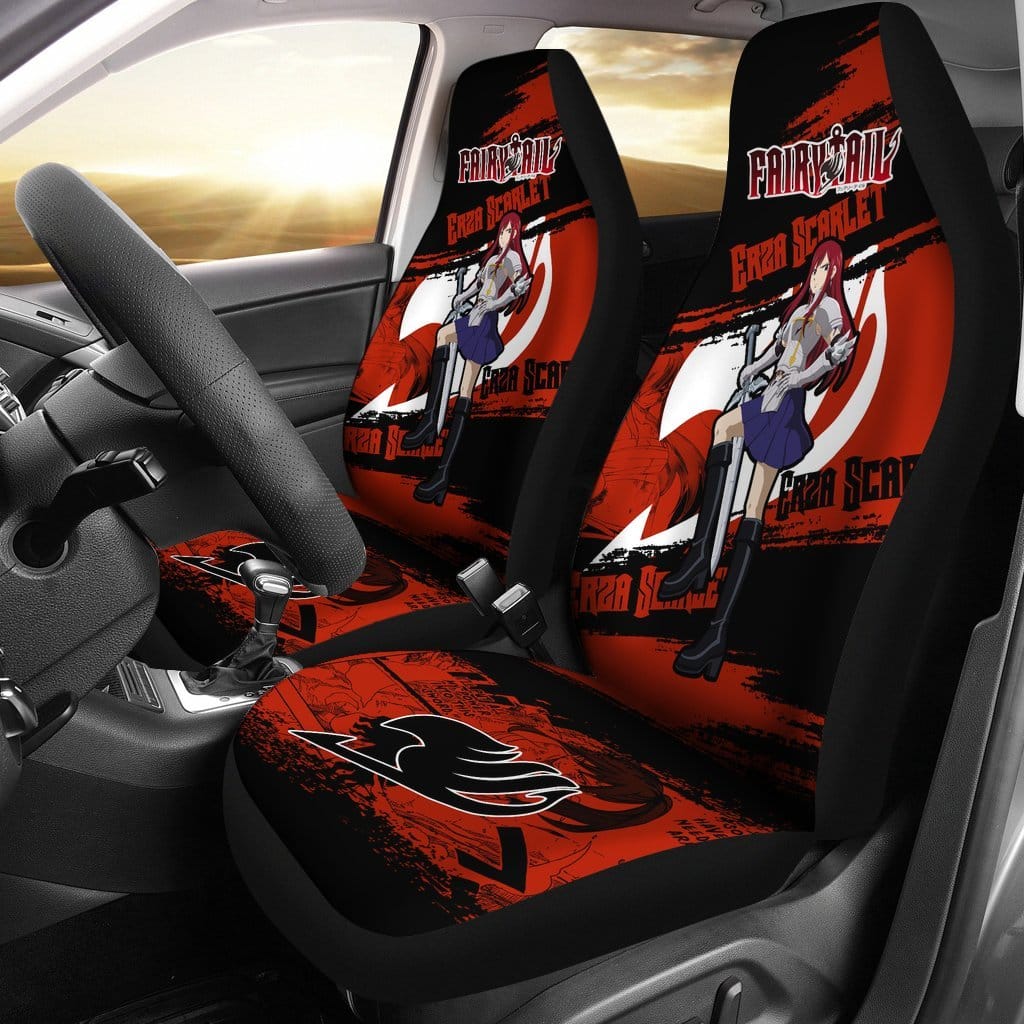 Erza Scarlet Fairy Tail Red For Fan Gift Sku 1632 Car Seat Covers