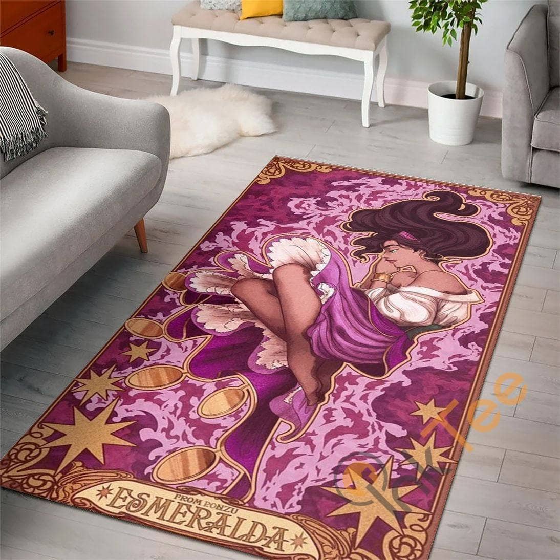 Esmeralda Disney Princess Characters Living Room Custom Christmas Gift Floor Decor Lover Movies Rug