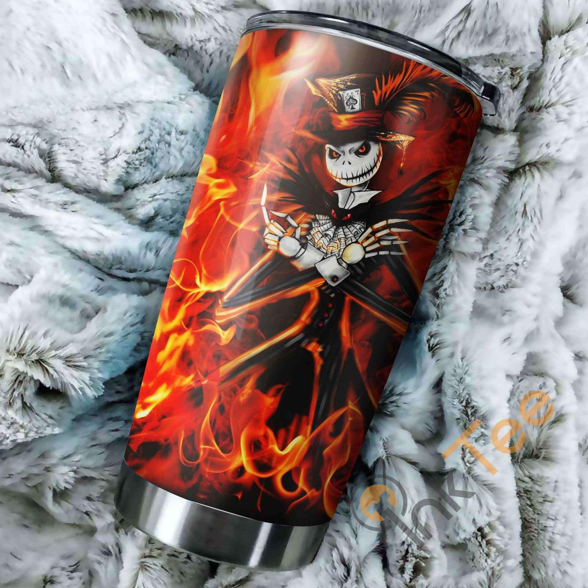 Fire Jack Skellington Nightmare Before Christmas Perfect Gift Stainless Steel Tumbler
