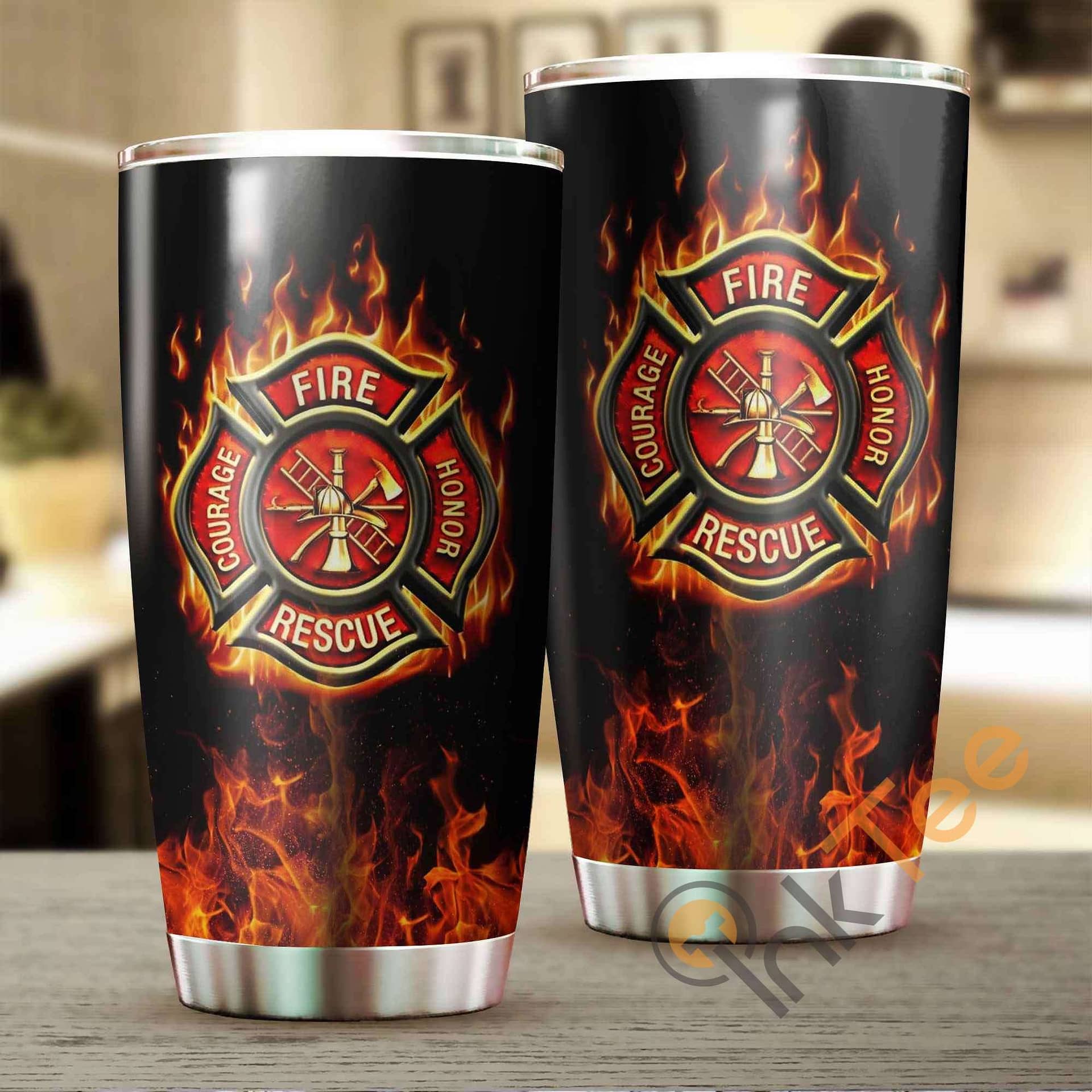 Firefighter Logo Amazon Best Seller Sku 3684 Stainless Steel Tumbler