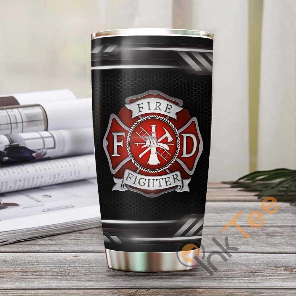 Firefighter Logo Metal Amazon Best Seller Sku 3289 Stainless Steel Tumbler