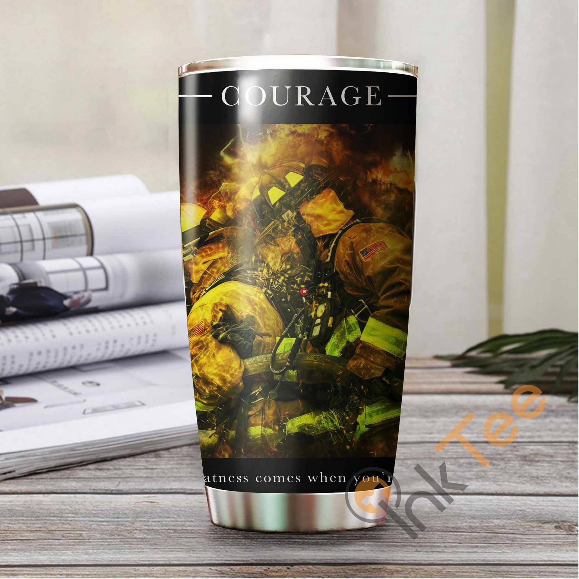 Firefighter'S Courage Amazon Best Seller Sku 3078 Stainless Steel Tumbler