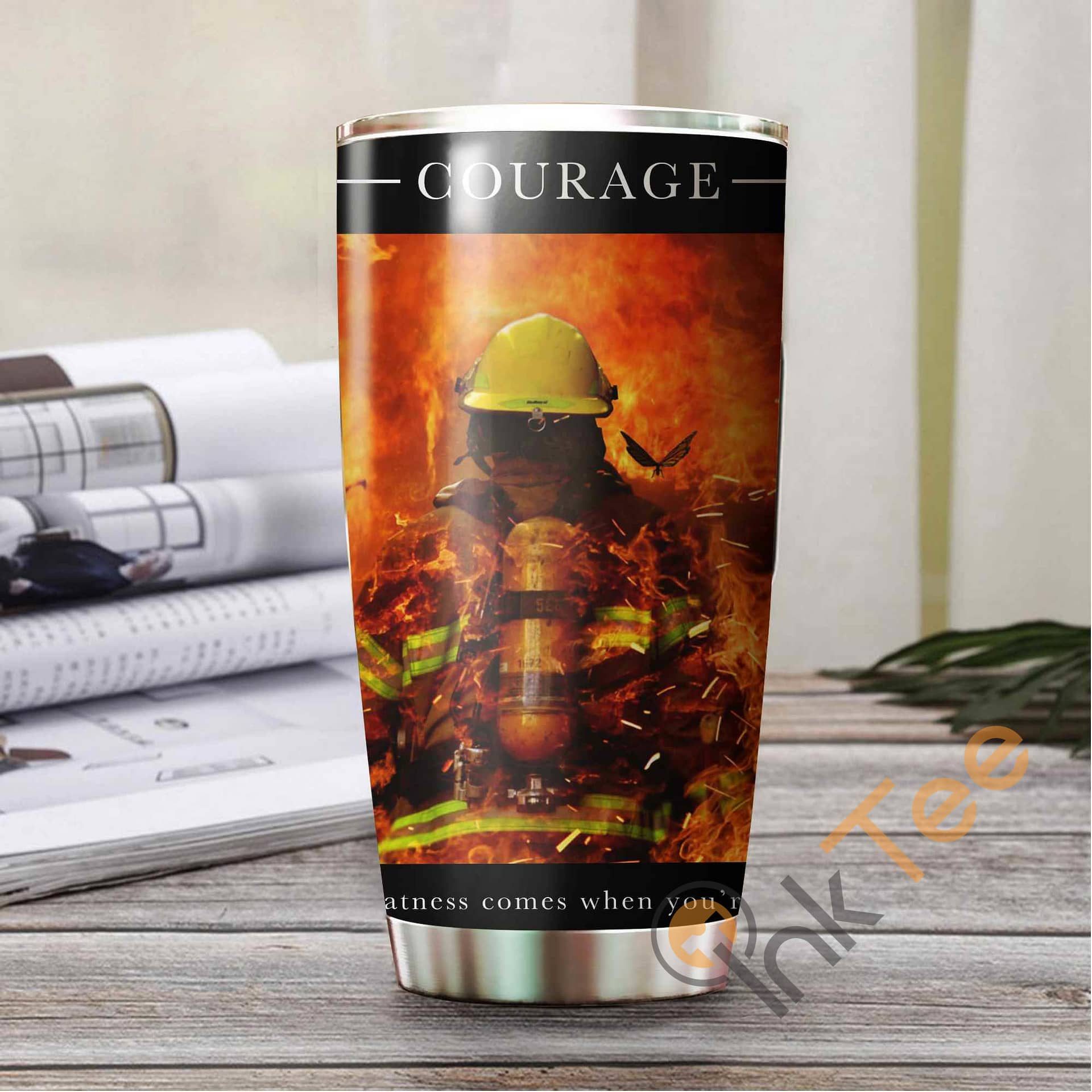 Firefighter'S Courage Amazon Best Seller Sku 3495 Stainless Steel Tumbler
