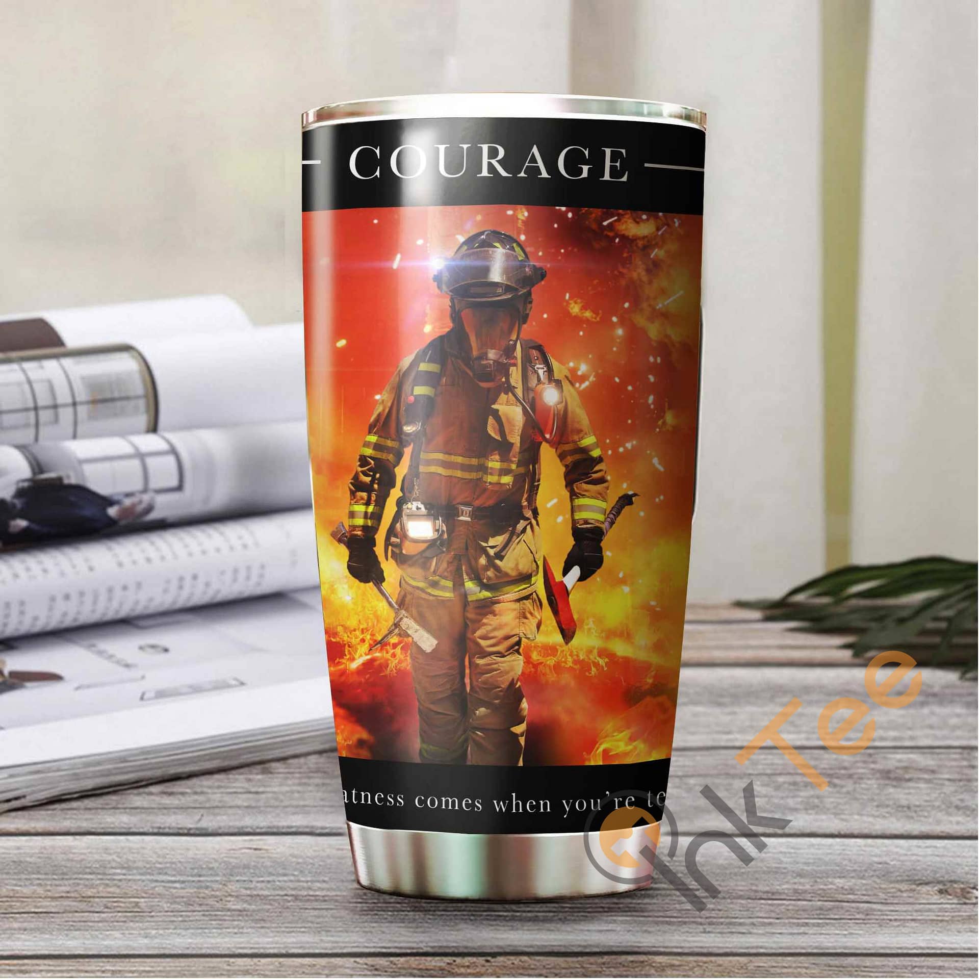 Firefighter'S Courage Amazon Best Seller Sku 3588 Stainless Steel Tumbler
