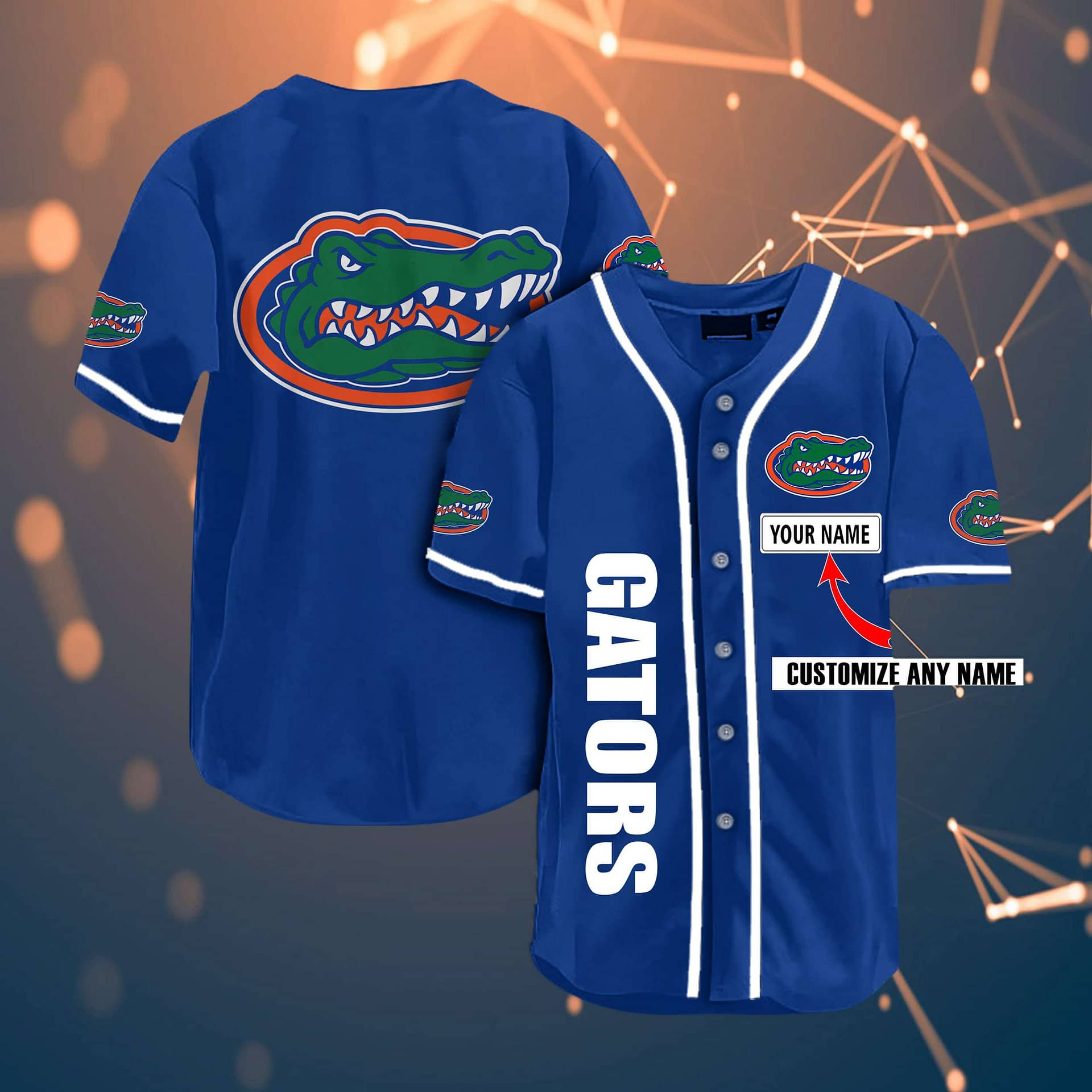 Florida Gators Personalized Name Ncaa Fans Team 3D Customization Gifts Baseball Jersey