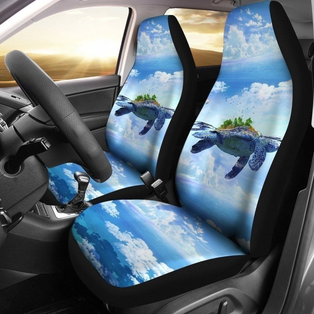 Flying Turtle In The Sky Turtle For Fan Gift Sku 1643 Car Seat Covers
