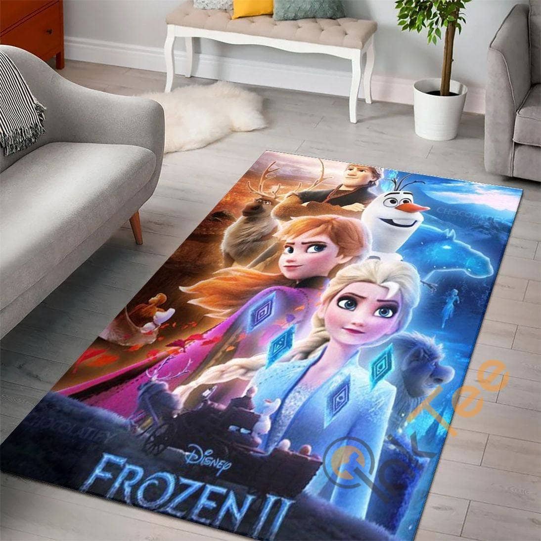 Frozen Disney Movies Christmas Gift Floor Decor Lover Coloring World Rectangular Rug