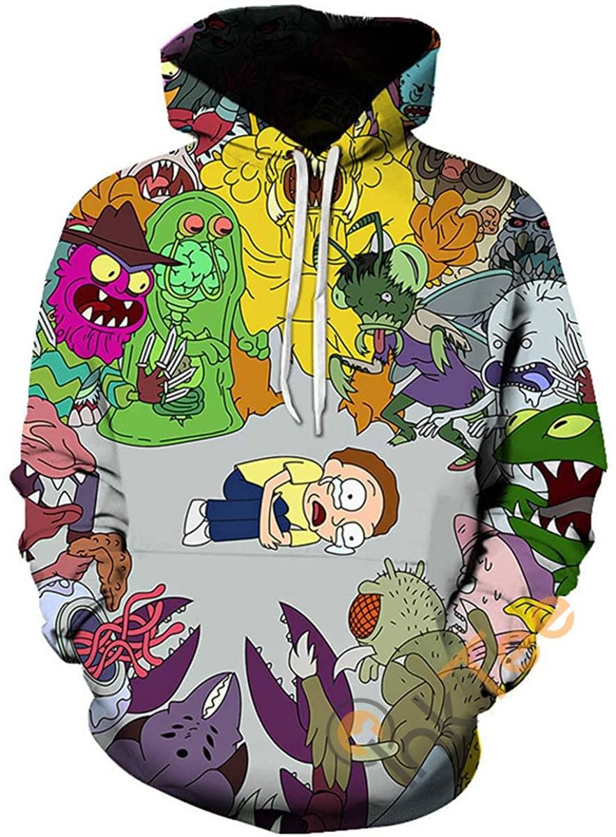 Funny Cartoon Cosplay Print Pullover With Front Pocket Sku144 Hoodie 3D