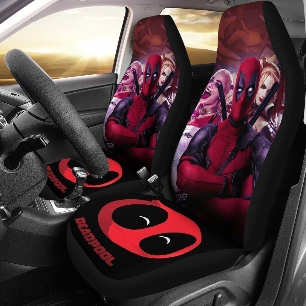 Funny Deadpool & Harley Quinn For Fan Gift Sku 2296 Car Seat Covers