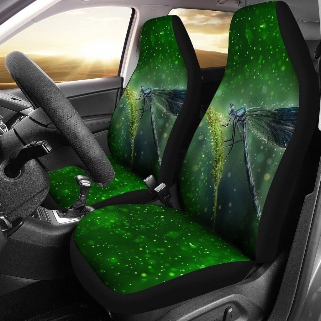 Green Design Neon Dragonfly For Fan Gift Sku 2866 Car Seat Covers