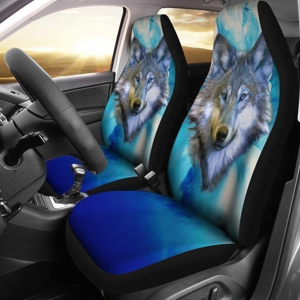 Grey Wolf For Fan Gift Sku 2100 Car Seat Covers