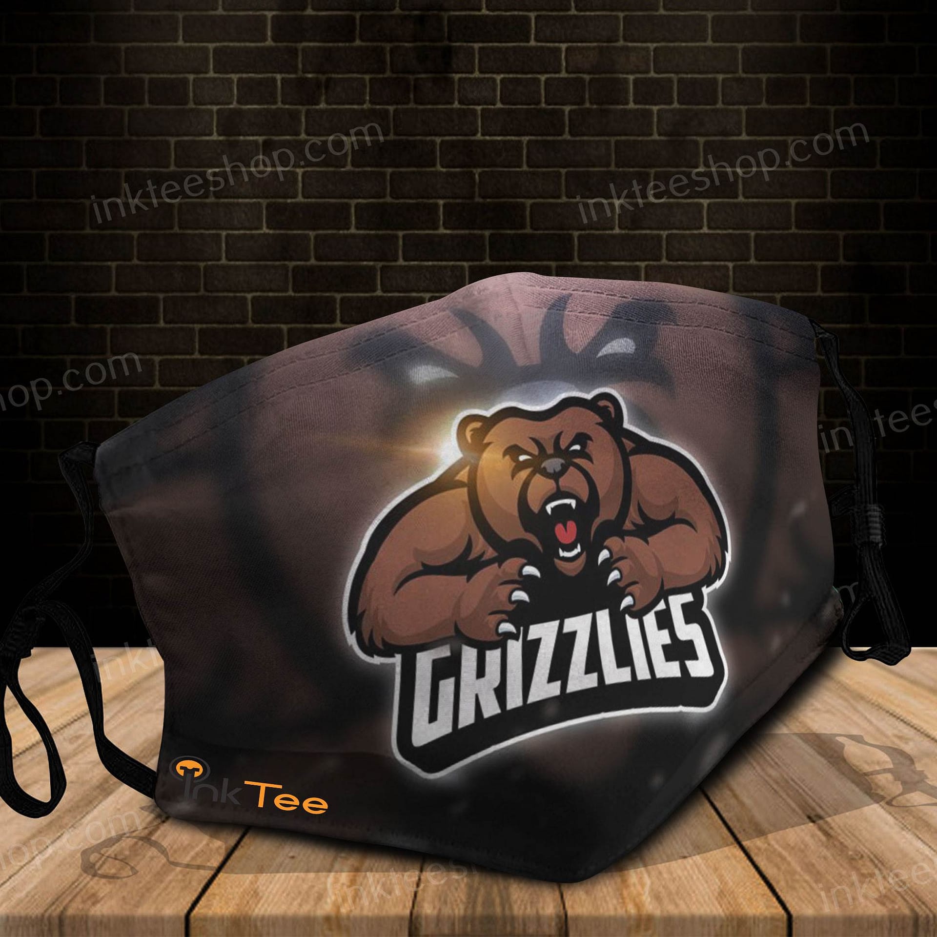 Grizzlies Big Mascot For Esports Fans Logo Face Mask
